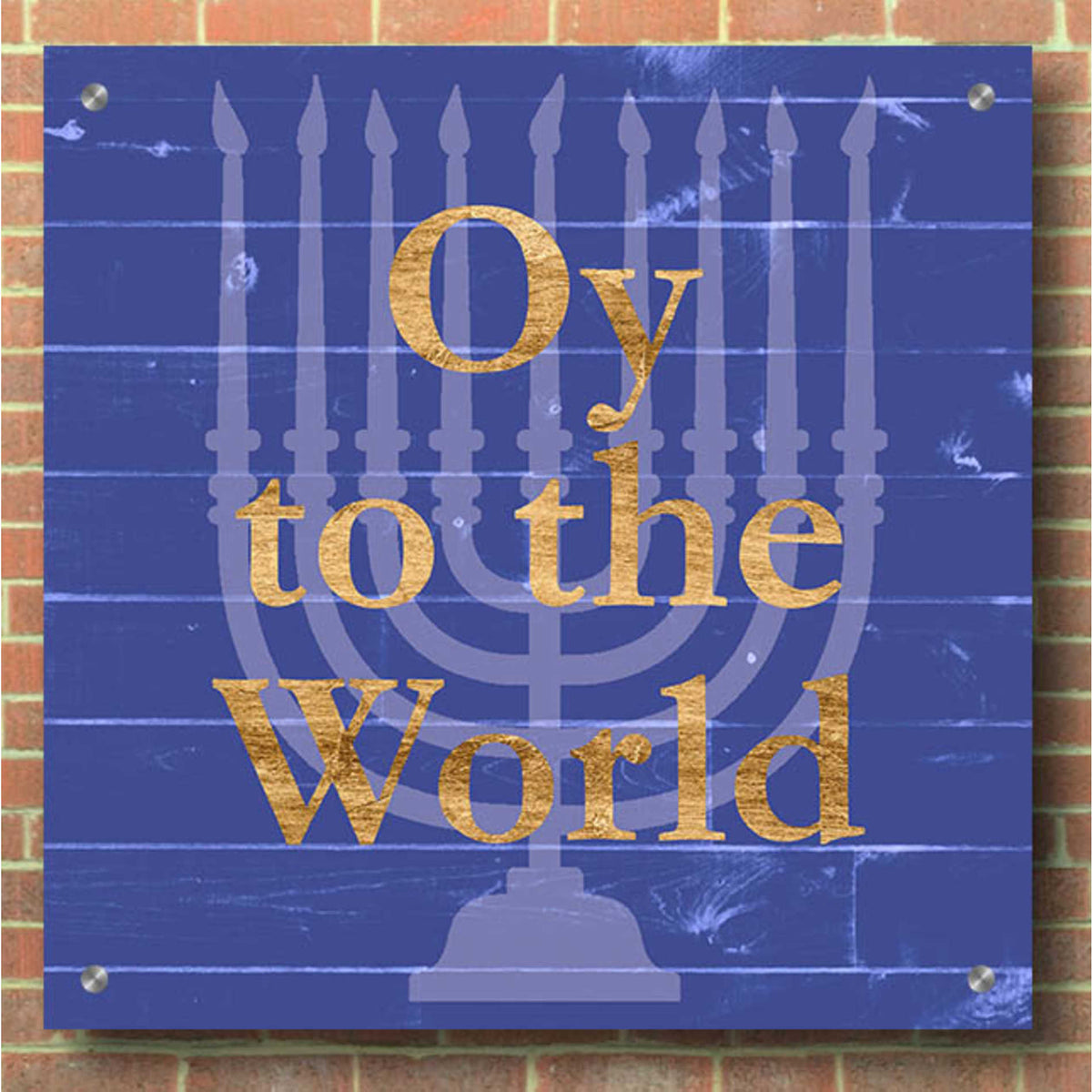 Epic Art 'Punny Hanukkah Collection E' by Alicia Ludwig, Acrylic Glass Wall Art,36x36