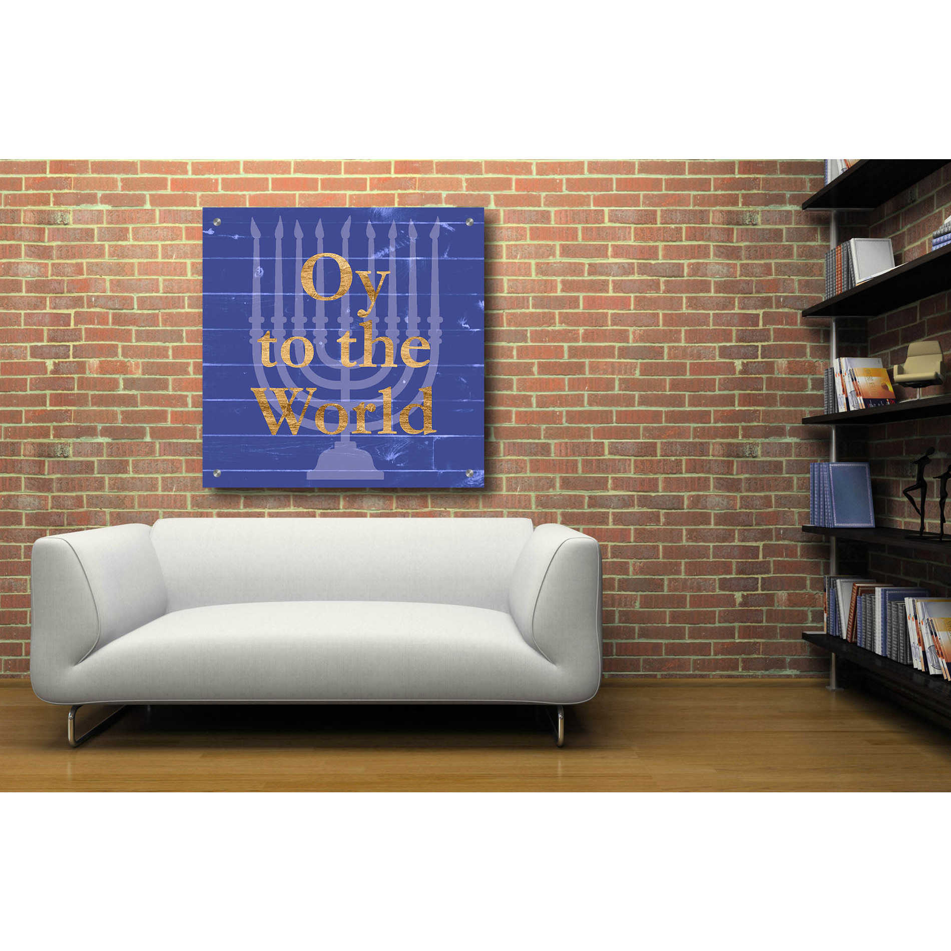 Epic Art 'Punny Hanukkah Collection E' by Alicia Ludwig, Acrylic Glass Wall Art,36x36