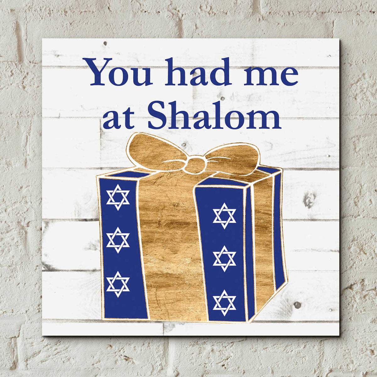 Epic Art 'Punny Hanukkah Collection F' by Alicia Ludwig, Acrylic Glass Wall Art,12x12