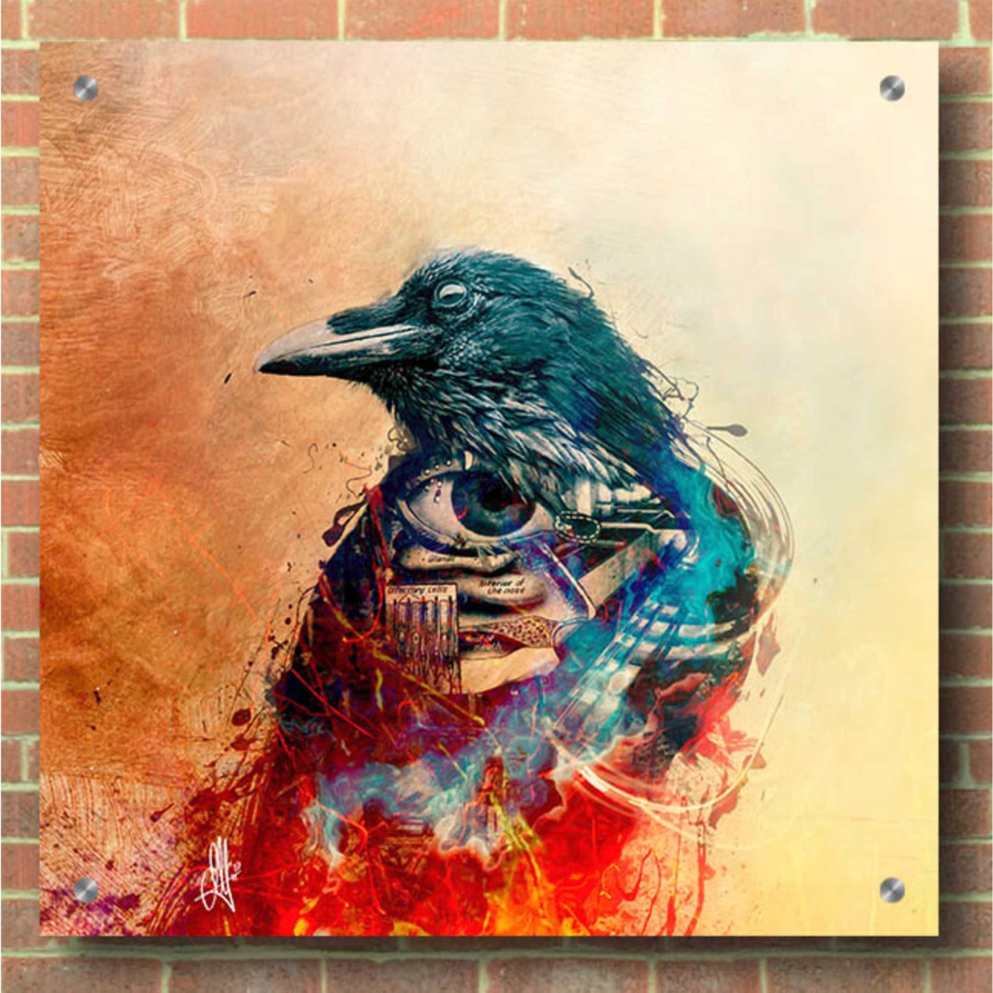 Epic Art 'Ravenscry' by Mario Sanchez Nevado, Acrylic Glass Wall Art,36x36