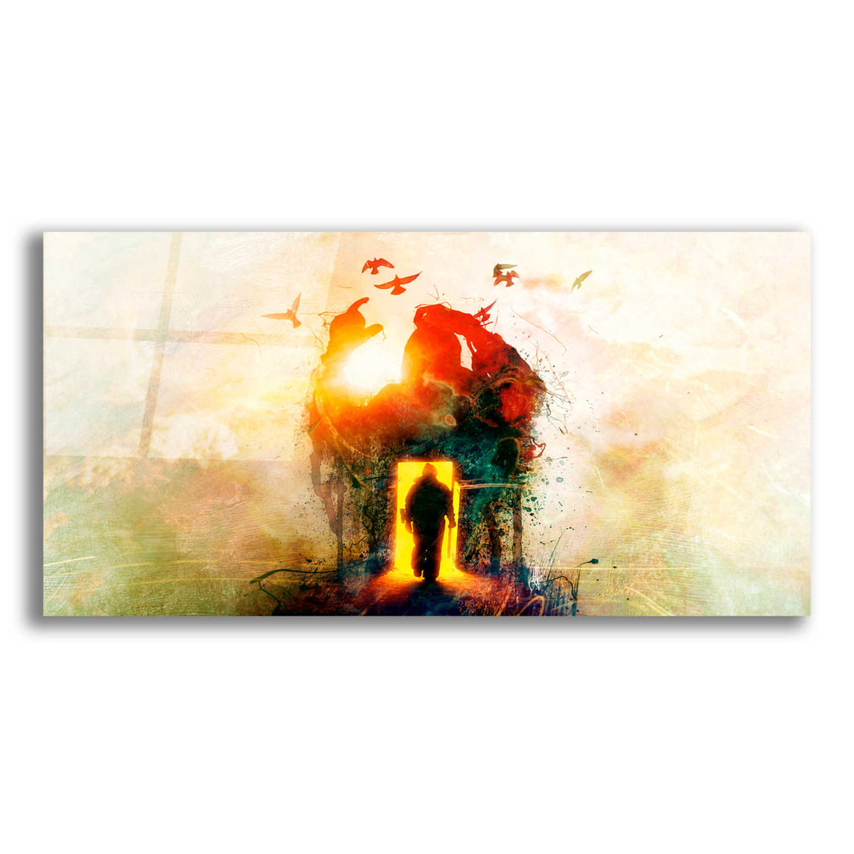 Epic Art 'The Gatekeeper' by Mario Sanchez Nevado, Acrylic Glass Wall Art,24x12