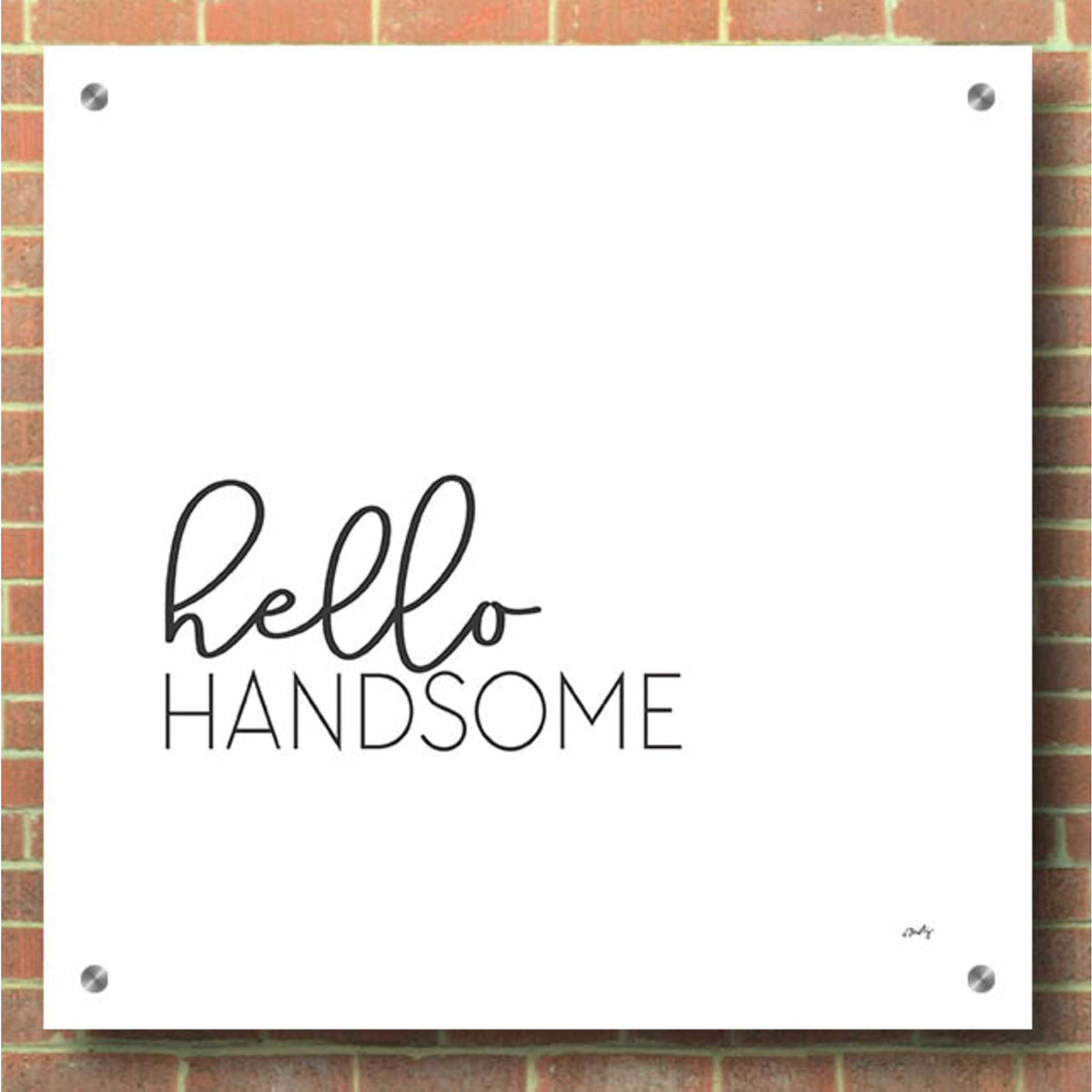 Epic Art 'Hello Handsome' by Misty Michelle, Acrylic Glass Wall Art,36x36
