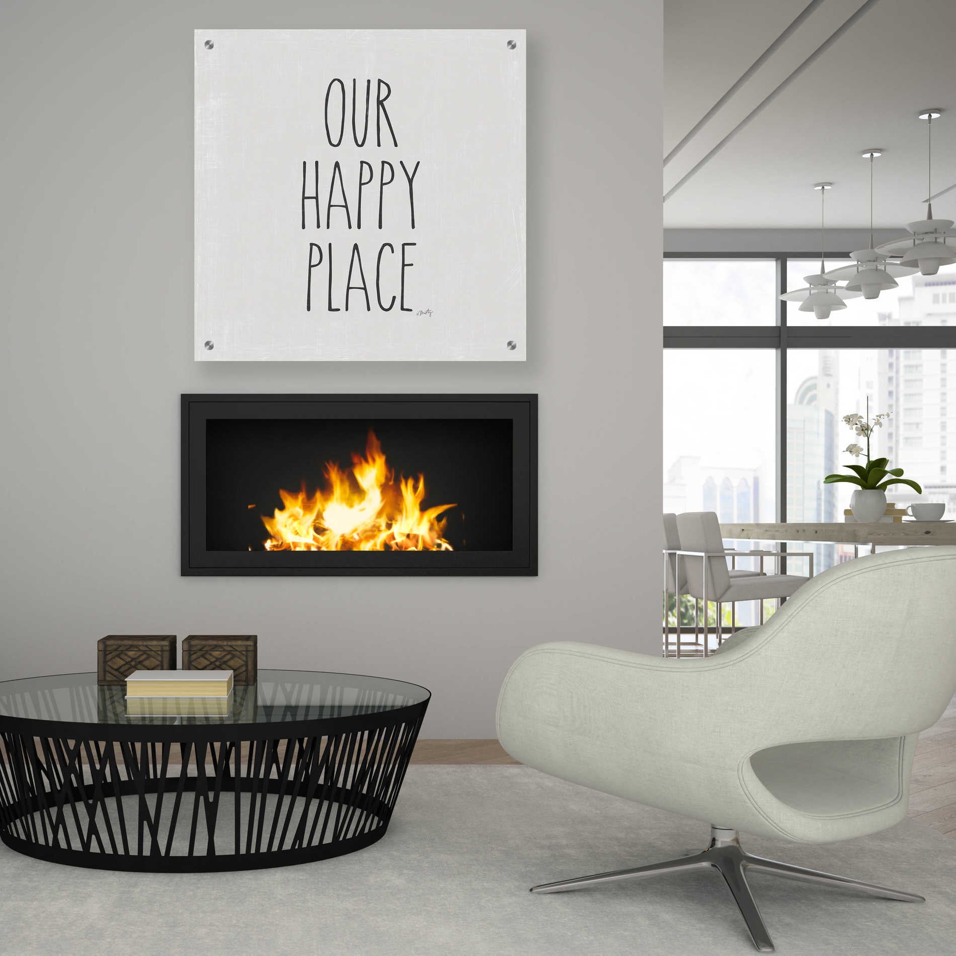 Epic Art 'Our Happy Place' by Misty Michelle, Acrylic Glass Wall Art,36x36