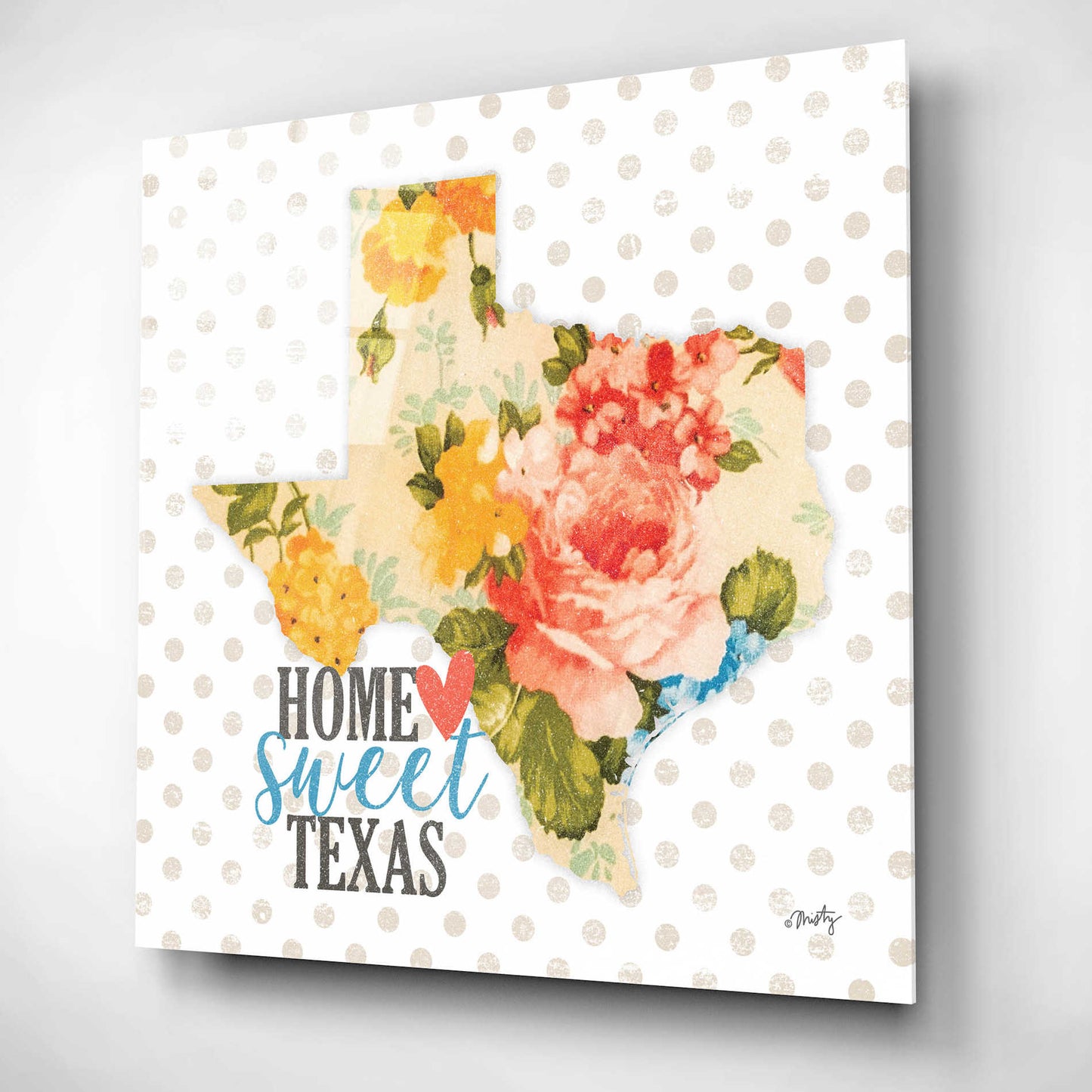 Epic Art 'Home Sweet Texas Floral' by Misty Michelle, Acrylic Glass Wall Art,12x12