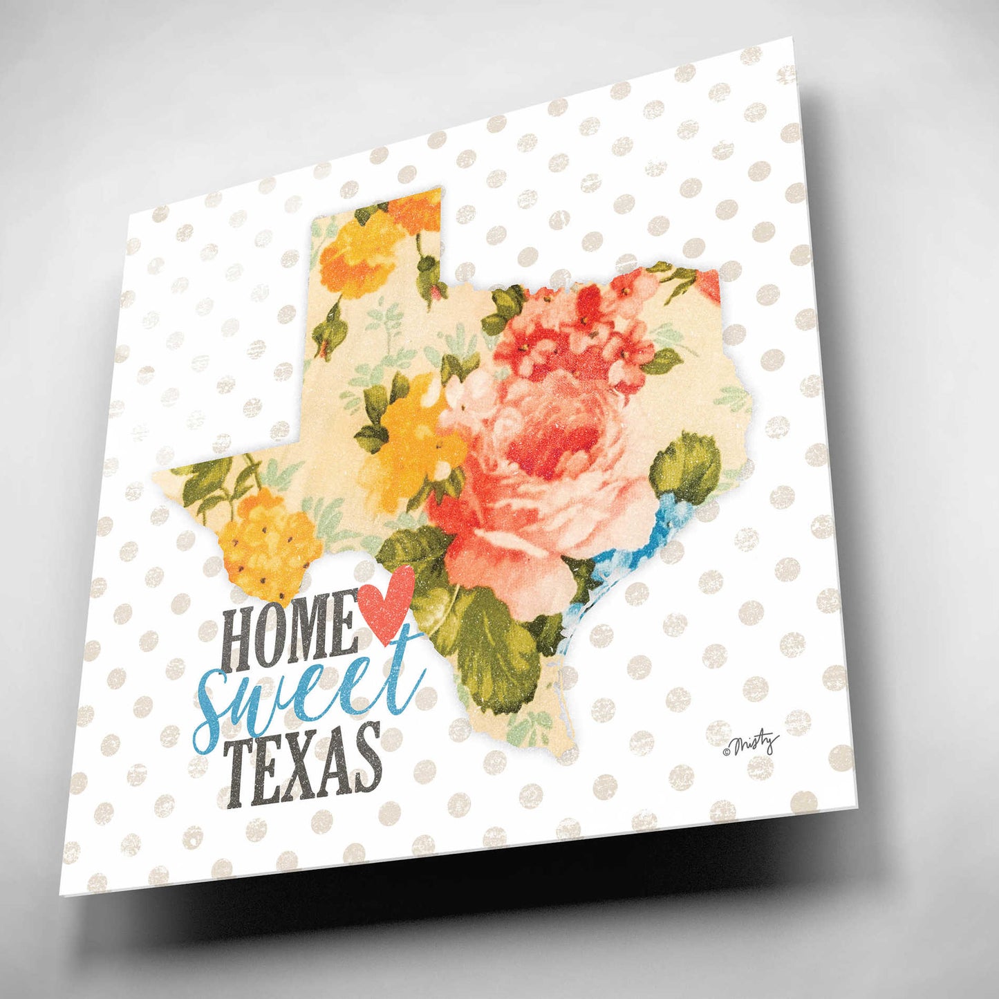 Epic Art 'Home Sweet Texas Floral' by Misty Michelle, Acrylic Glass Wall Art,12x12