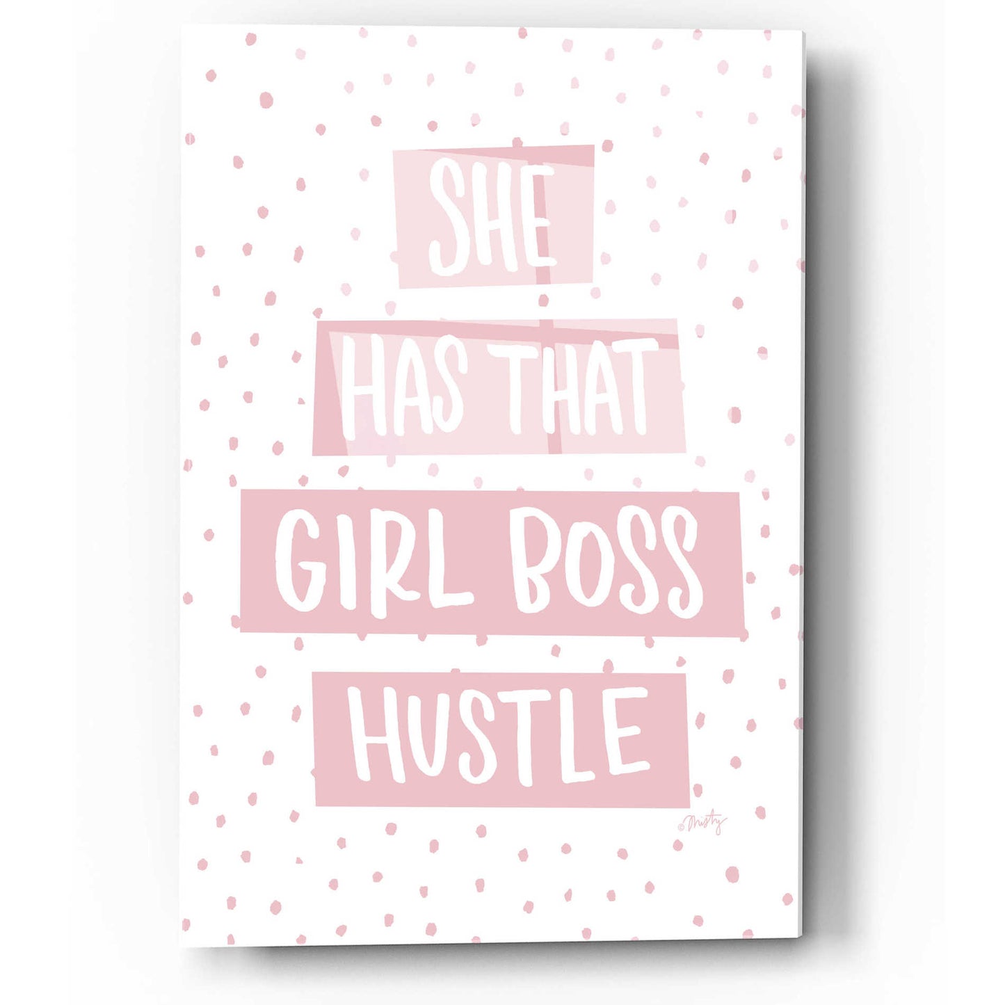 Epic Art 'She Has that Girl Boss Hustle' by Misty Michelle, Acrylic Glass Wall Art,12x16