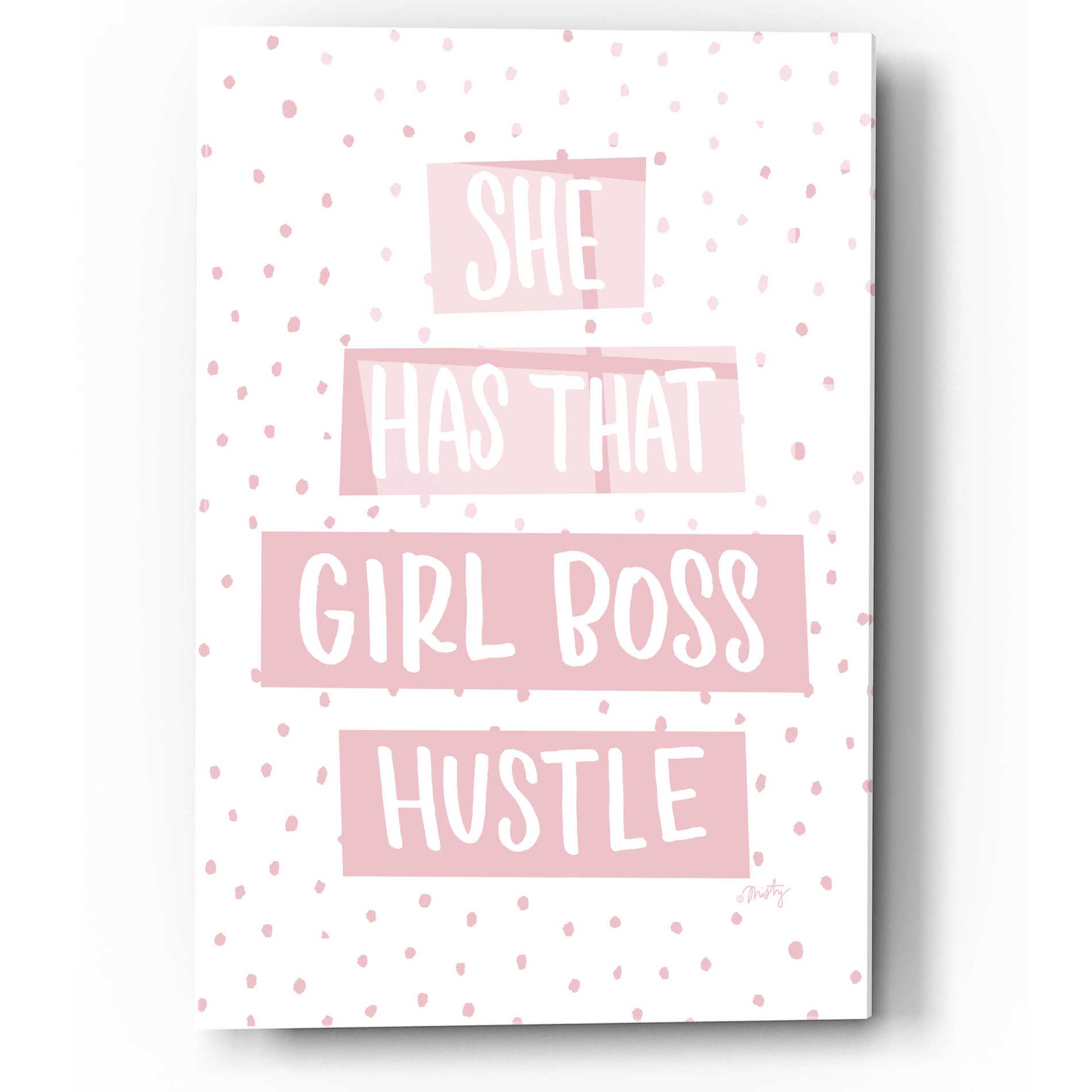 Epic Art 'She Has that Girl Boss Hustle' by Misty Michelle, Acrylic Glass Wall Art,12x16