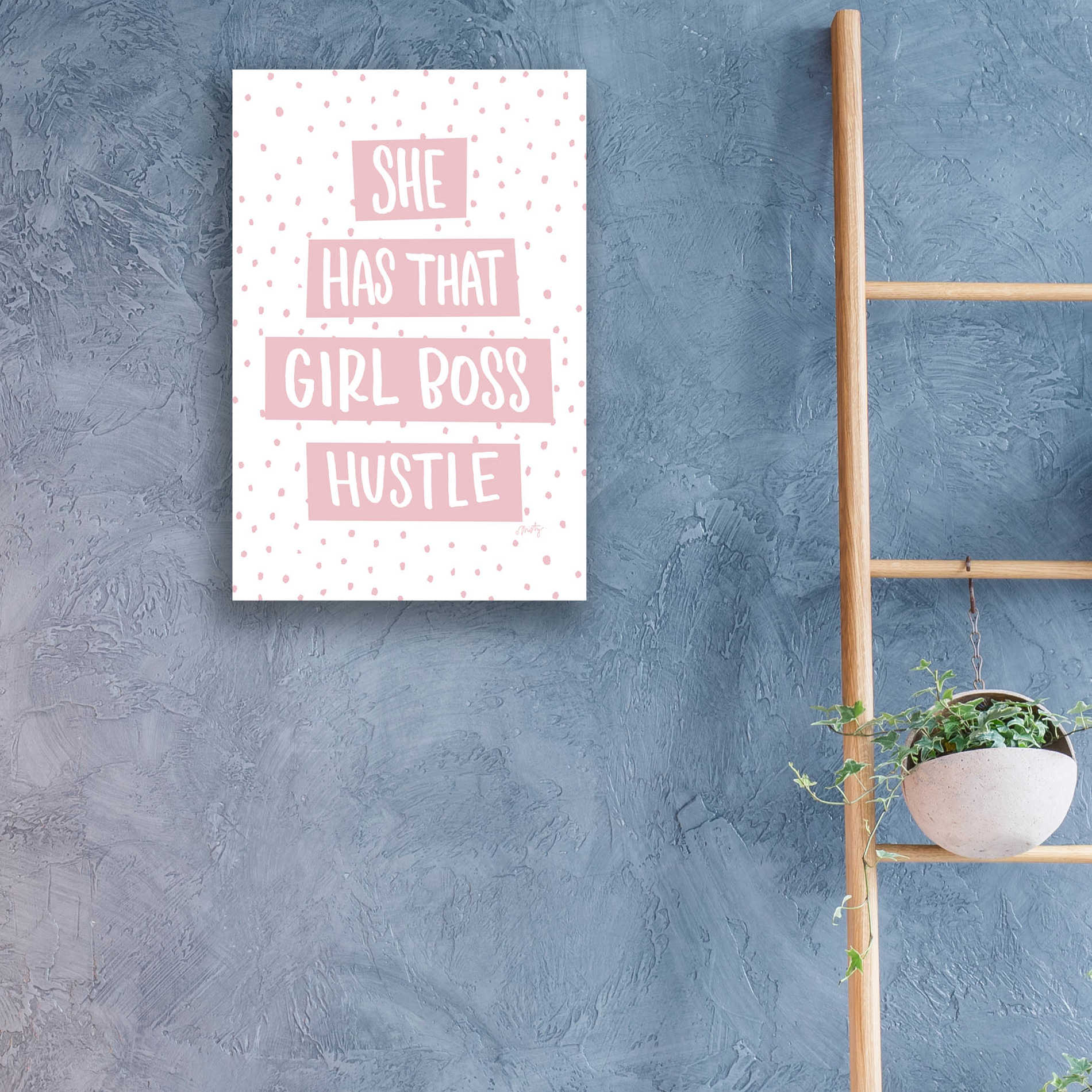 Epic Art 'She Has that Girl Boss Hustle' by Misty Michelle, Acrylic Glass Wall Art,16x24