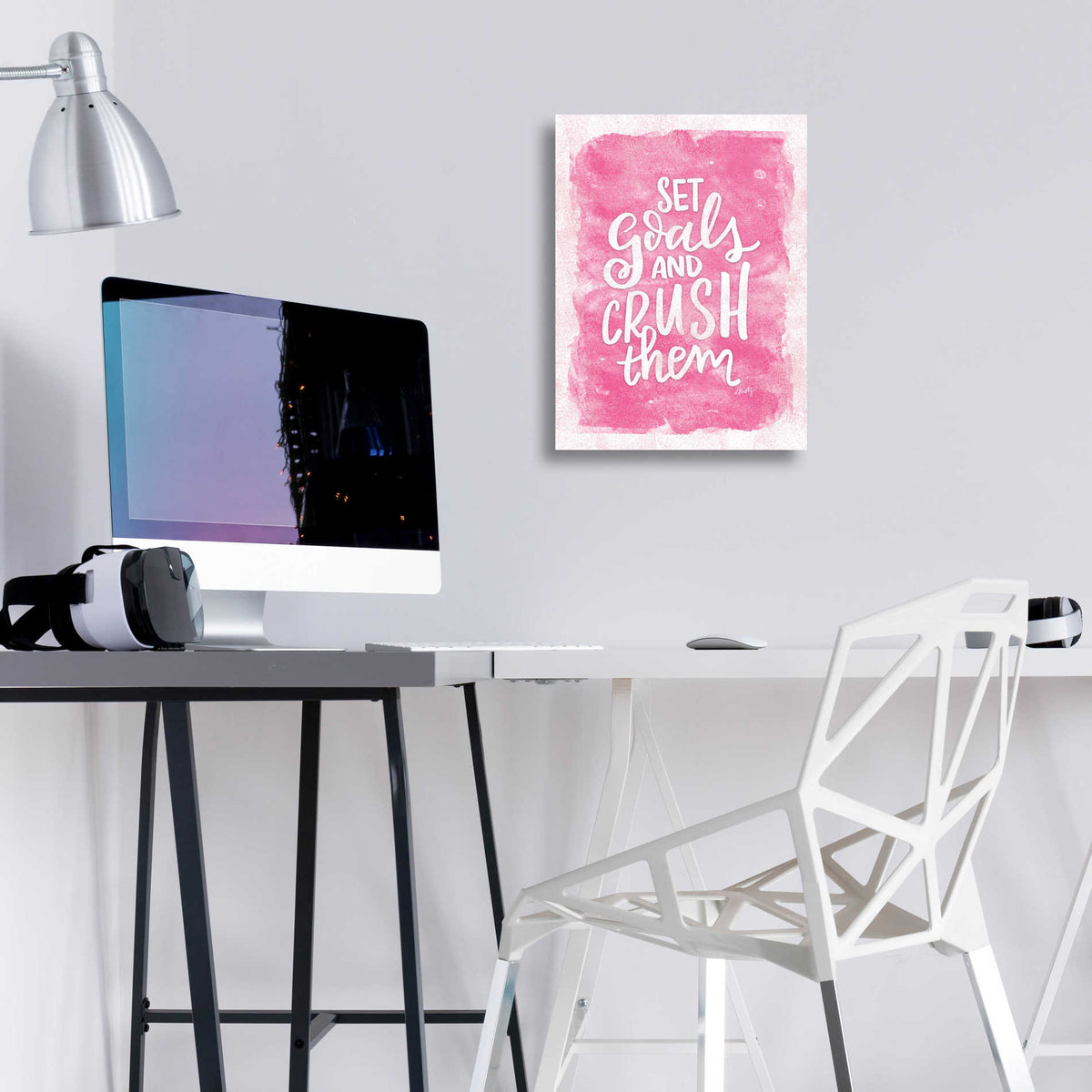 Epic Art 'Set Goals and Crush Them' by Misty Michelle, Acrylic Glass Wall Art,12x16