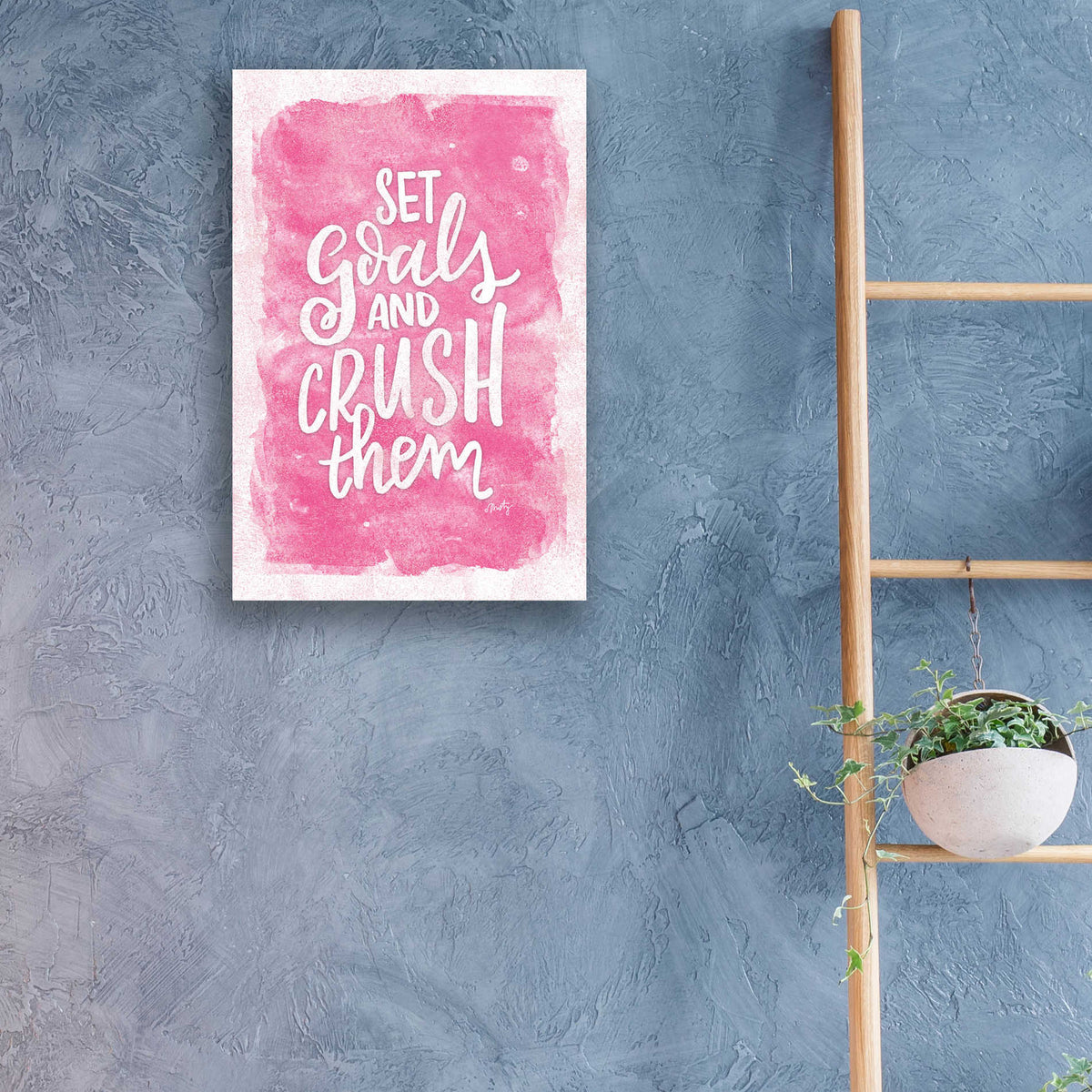 Epic Art 'Set Goals and Crush Them' by Misty Michelle, Acrylic Glass Wall Art,16x24