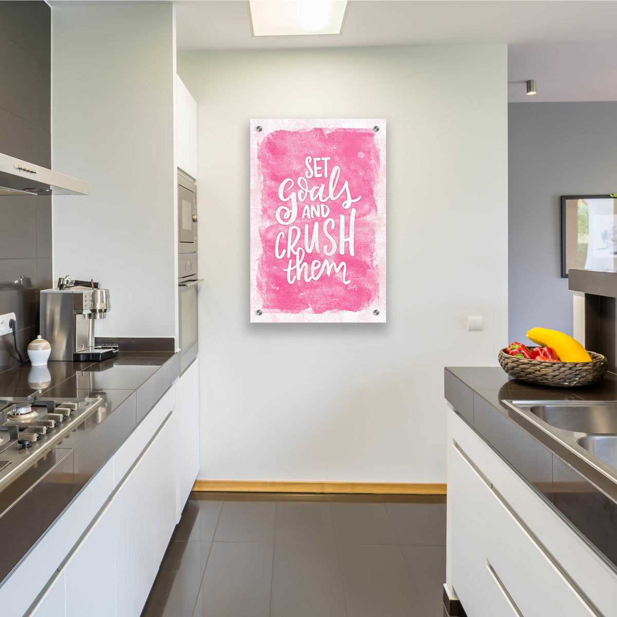 Epic Art 'Set Goals and Crush Them' by Misty Michelle, Acrylic Glass Wall Art,24x36
