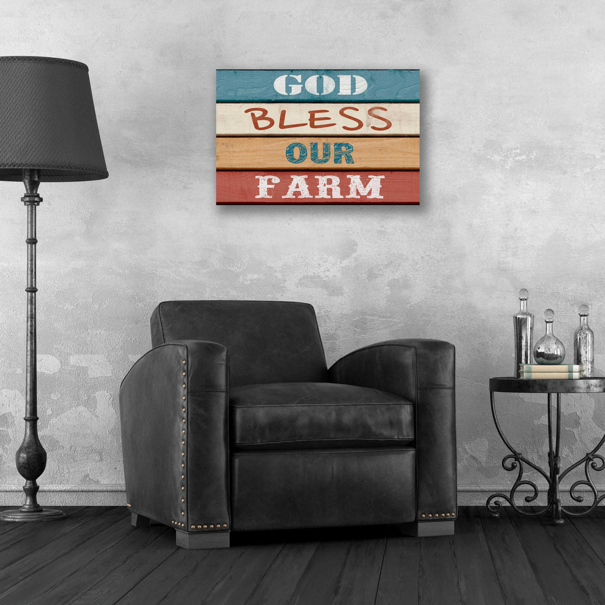 Epic Art 'Farm Sentiment IV' by Alonzo Saunders, Acrylic Glass Wall Art,24x16