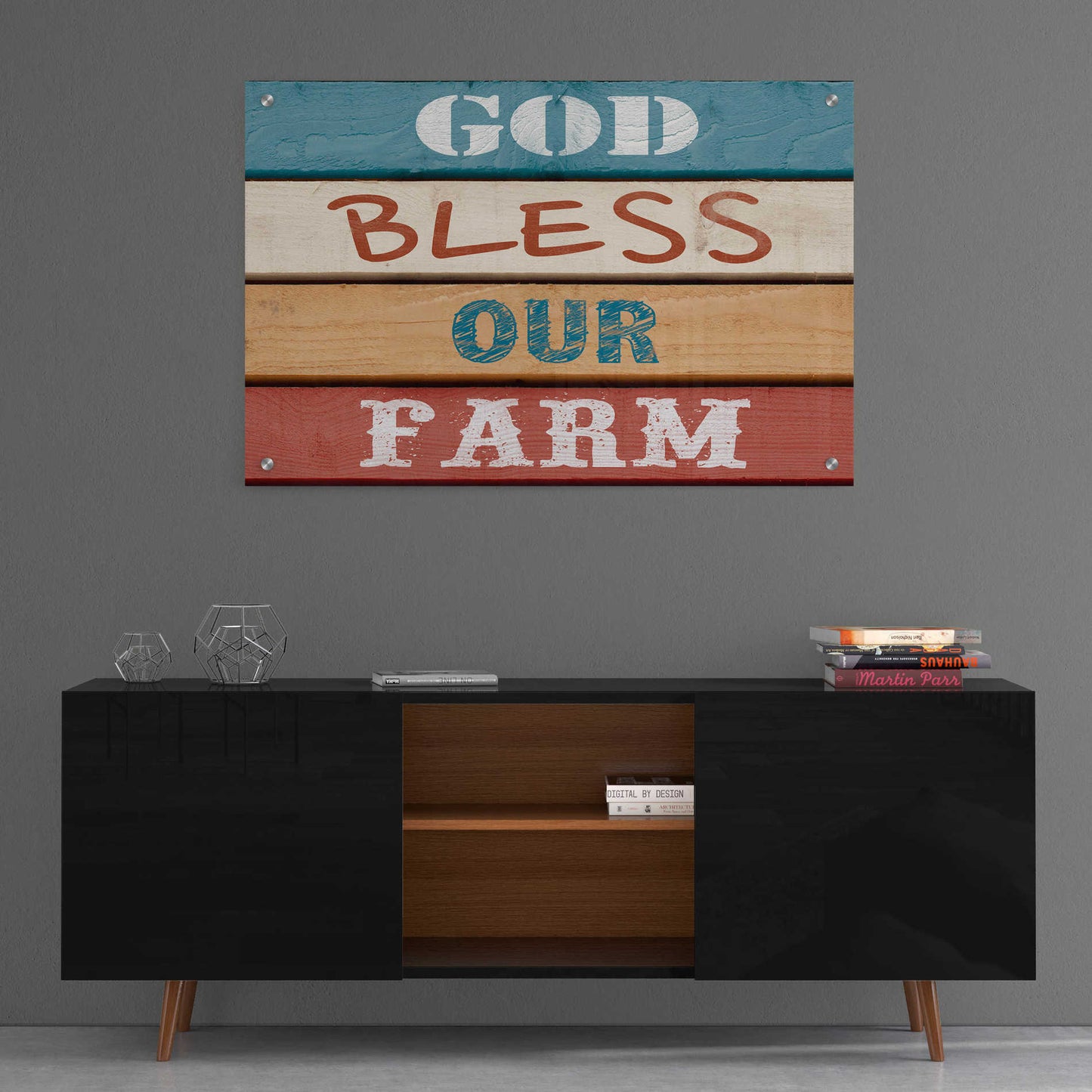 Epic Art 'Farm Sentiment IV' by Alonzo Saunders, Acrylic Glass Wall Art,36x24