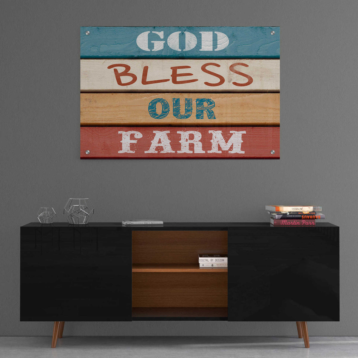 Epic Art 'Farm Sentiment IV' by Alonzo Saunders, Acrylic Glass Wall Art,36x24