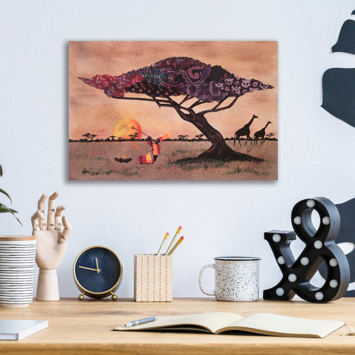 Epic Art 'Plains of Africa' by Alonzo Saunders, Acrylic Glass Wall Art,16x12