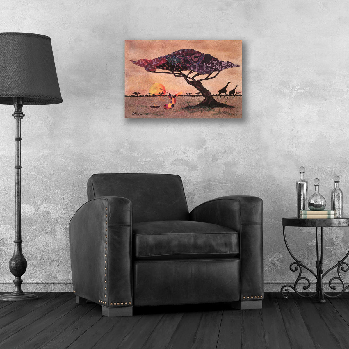 Epic Art 'Plains of Africa' by Alonzo Saunders, Acrylic Glass Wall Art,24x16