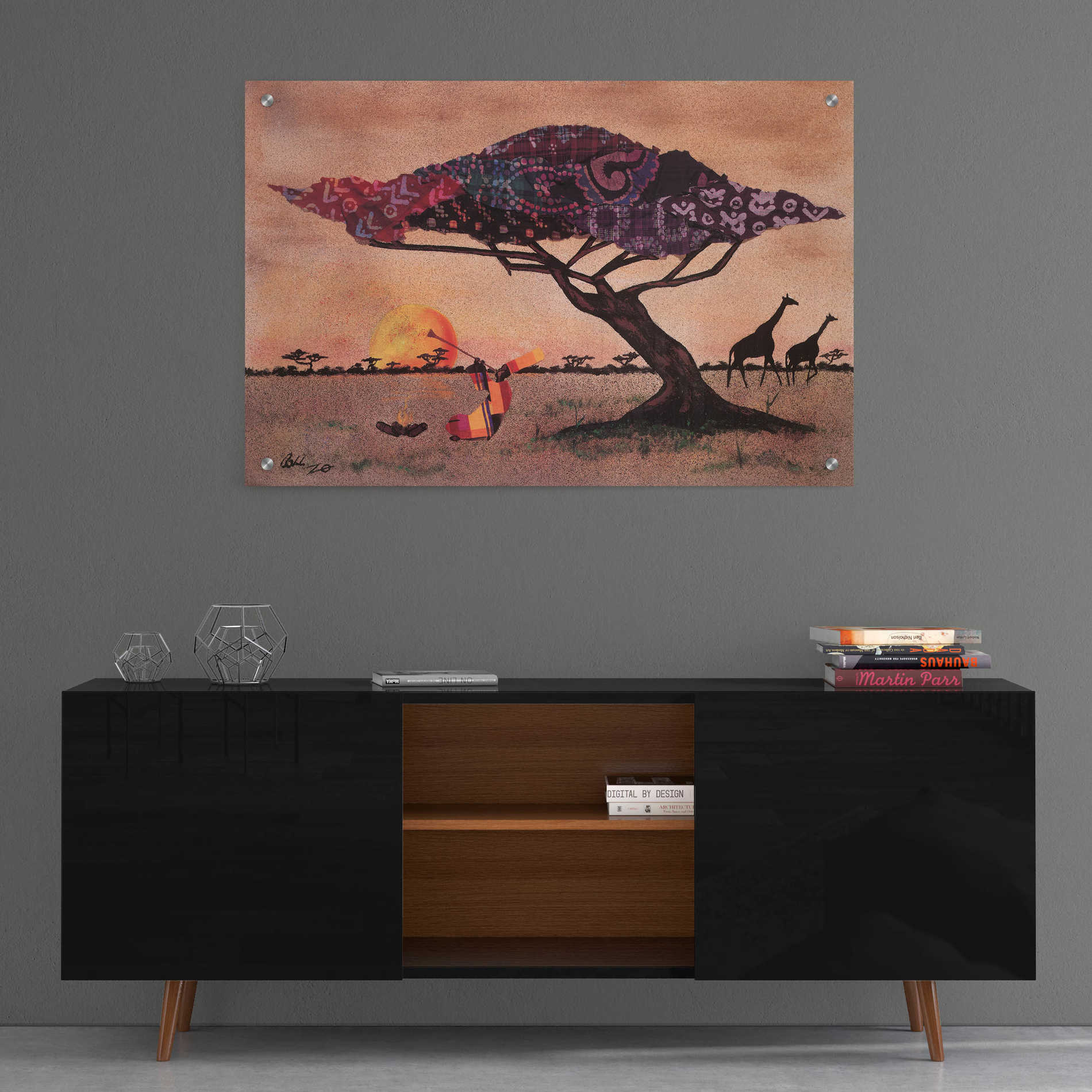 Epic Art 'Plains of Africa' by Alonzo Saunders, Acrylic Glass Wall Art,36x24