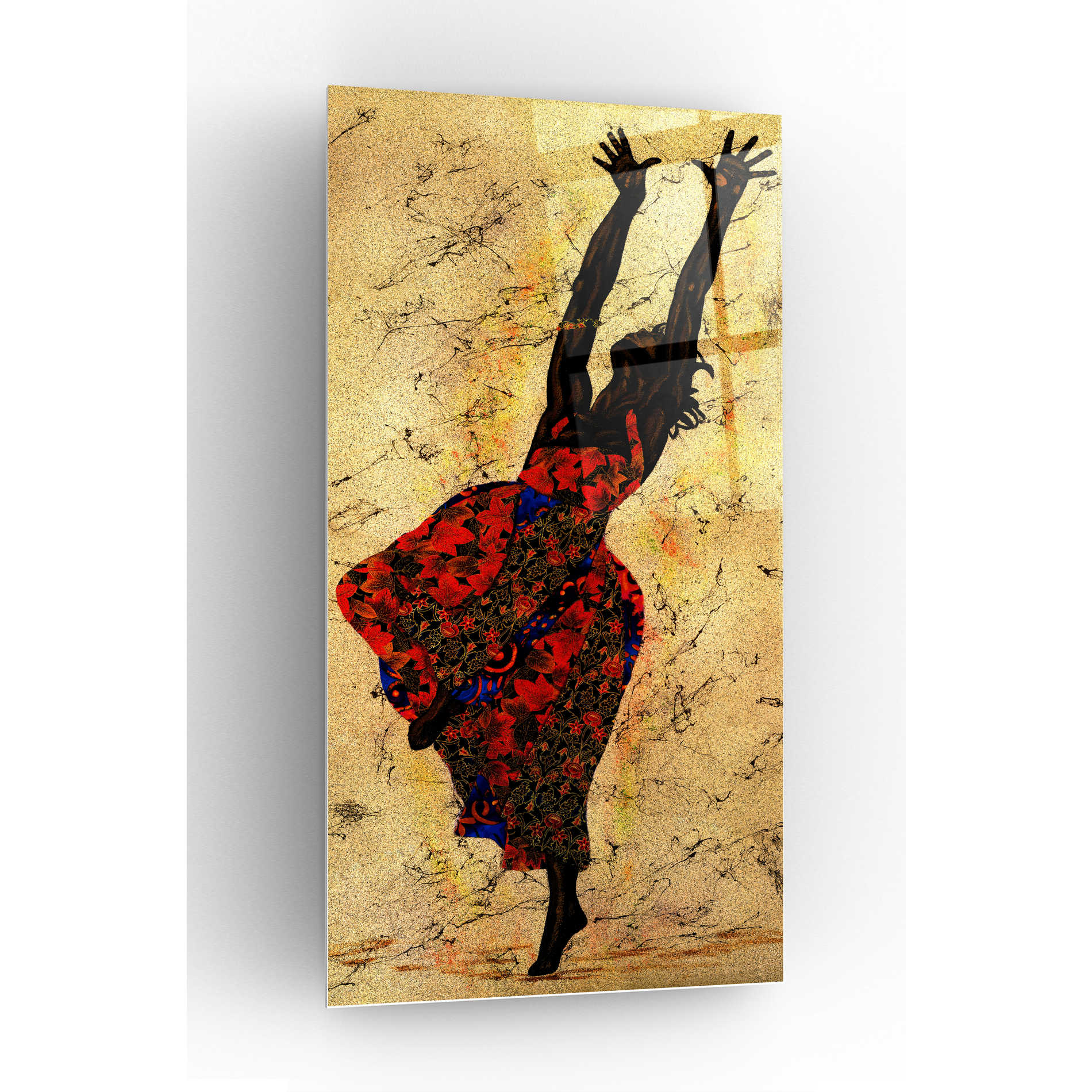 Epic Art 'Her Freedom' by Alonzo Saunders, Acrylic Glass Wall Art,12x24