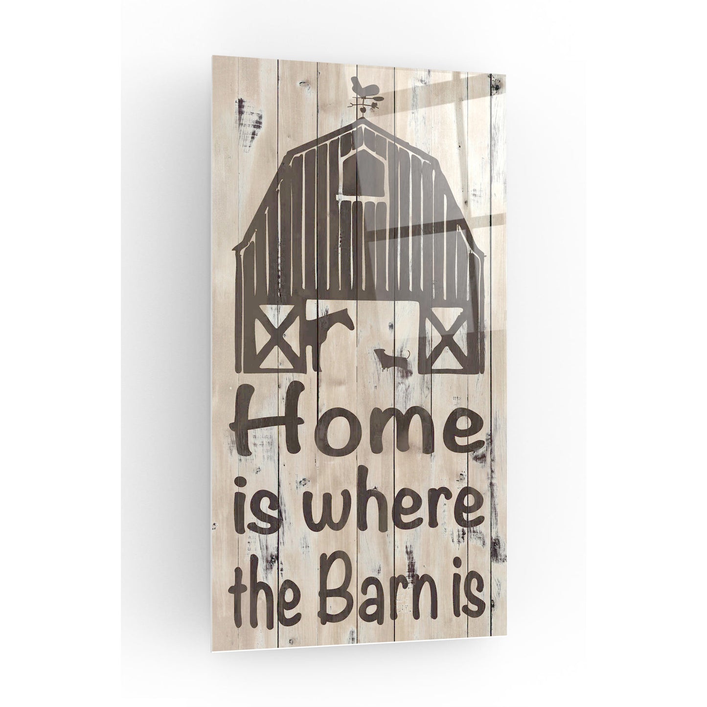 Epic Art 'Home and Farm I' by Alonzo Saunders, Acrylic Glass Wall Art,12x24