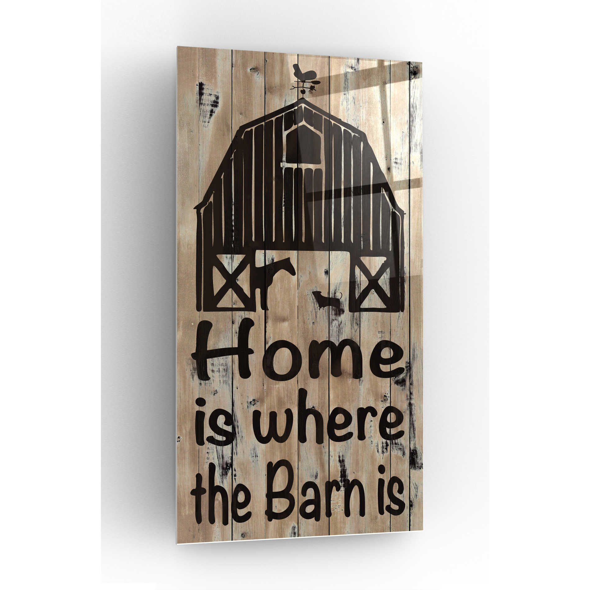 Epic Art 'Home and Farm I' by Alonzo Saunders, Acrylic Glass Wall Art,24x48
