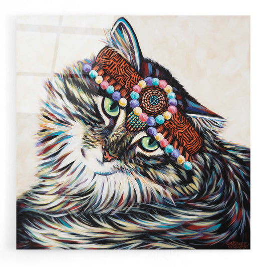 Epic Art 'Hippie Cat I' by Carolee Vitaletti, Acrylic Glass Wall Art