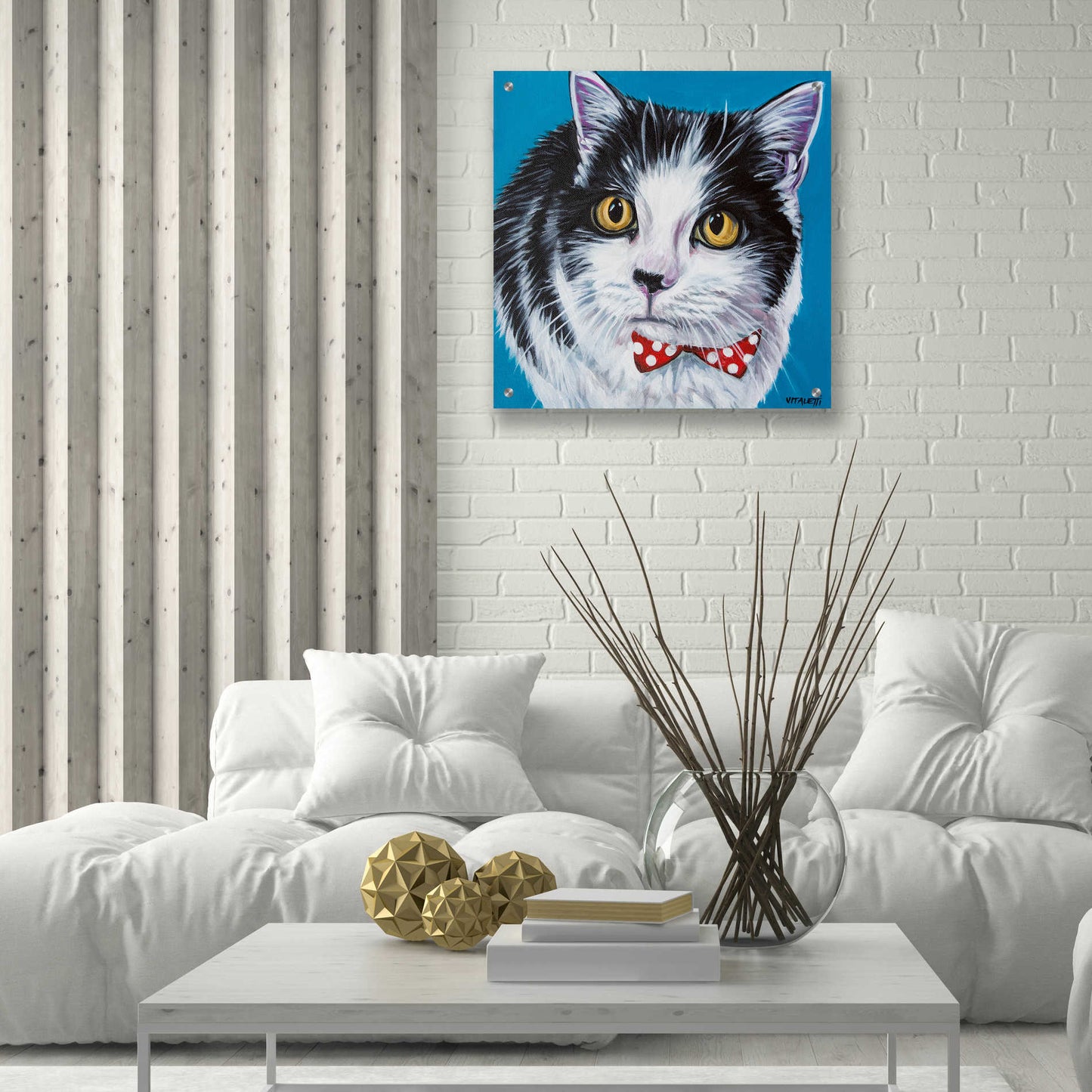 Epic Art 'Classy Cat I' by Carolee Vitaletti, Acrylic Glass Wall Art,24x24