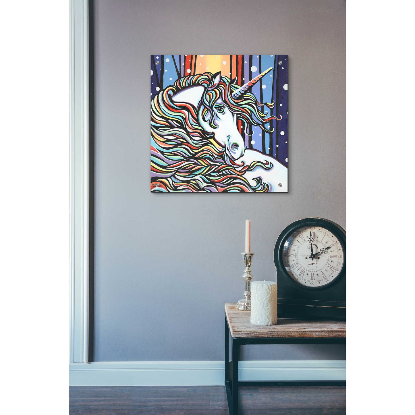 Epic Art 'Magical Unicorn I' by Carolee Vitaletti, Acrylic Glass Wall Art,24x24