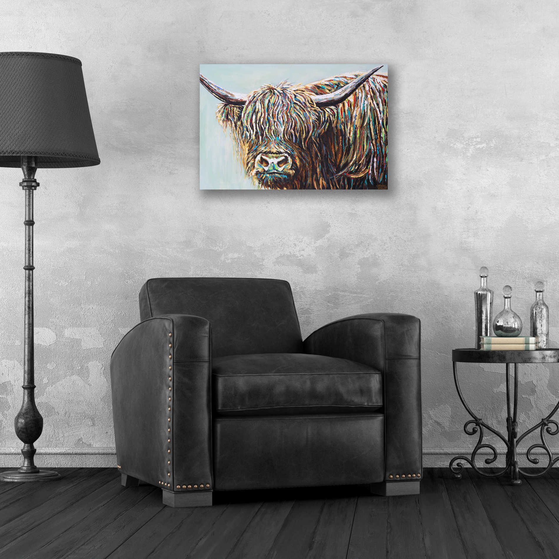 Epic Art 'Woolly Highland I' by Carolee Vitaletti, Acrylic Glass Wall Art,24x16