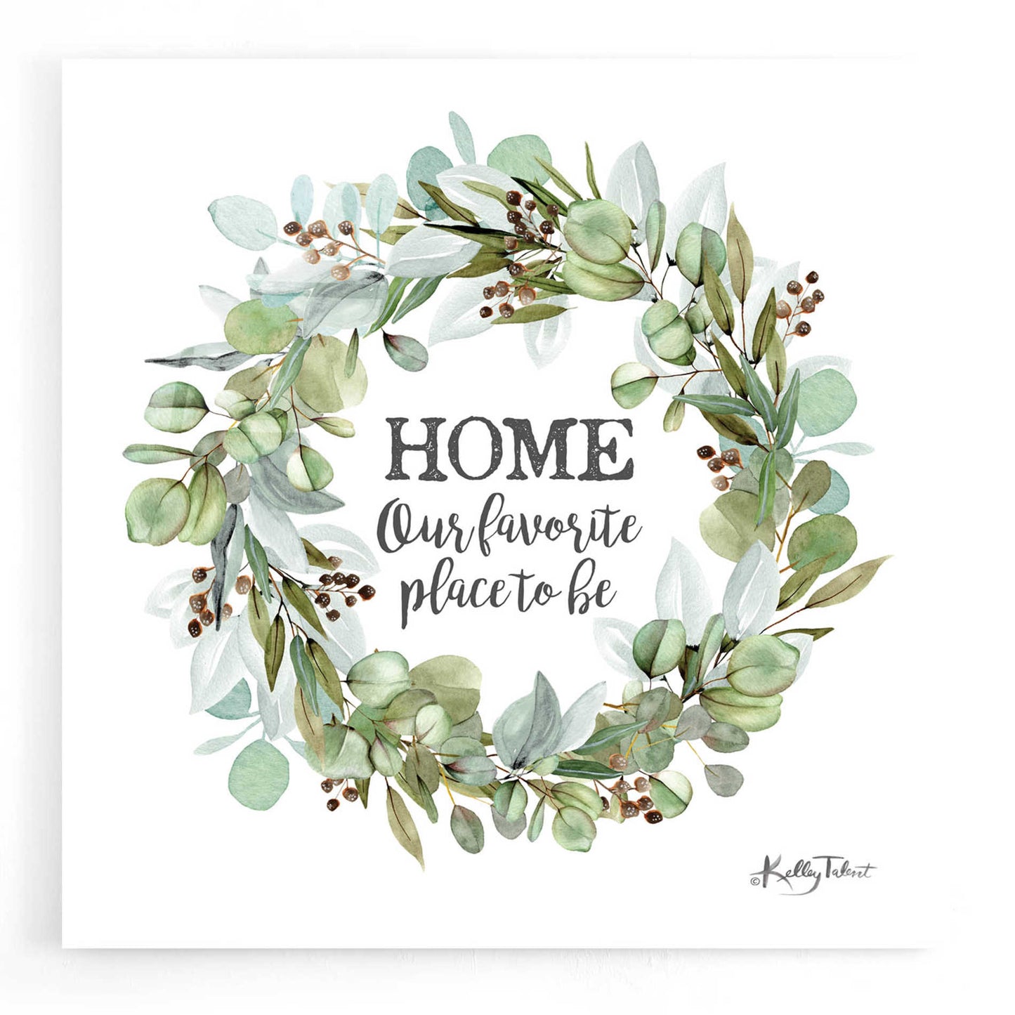 Epic Art 'Home-Our Favorite Place' by Kelley Talent, Acrylic Glass Wall Art,12x12