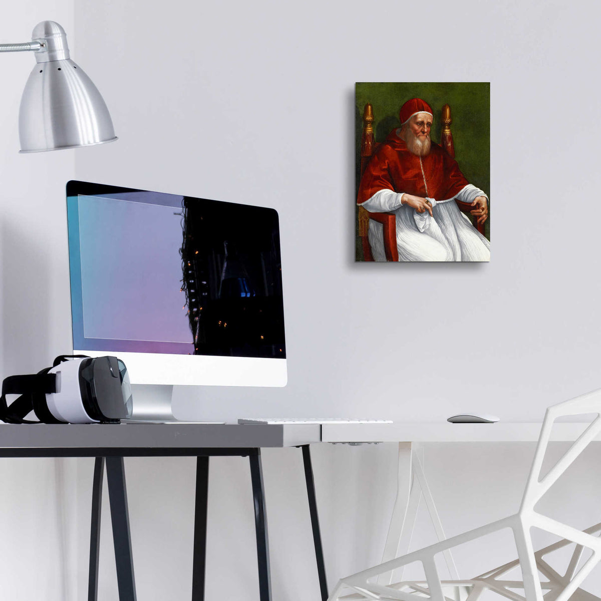 Epic Art 'Portrait of Pope Julius II' by Raphael, Acrylic Glass Wall Art,12x16