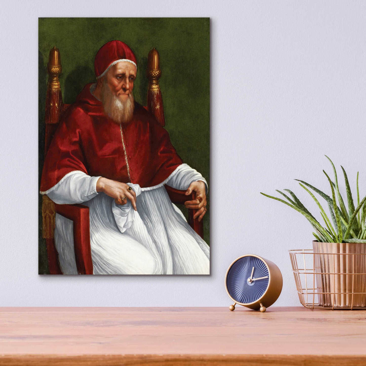 Epic Art 'Portrait of Pope Julius II' by Raphael, Acrylic Glass Wall Art,12x16