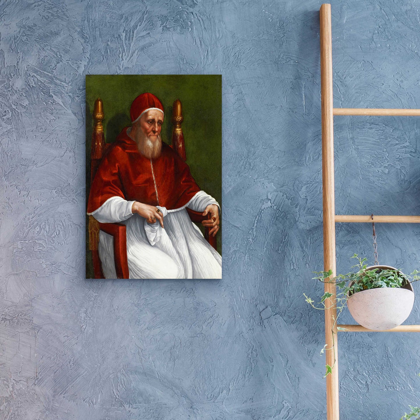 Epic Art 'Portrait of Pope Julius II' by Raphael, Acrylic Glass Wall Art,16x24
