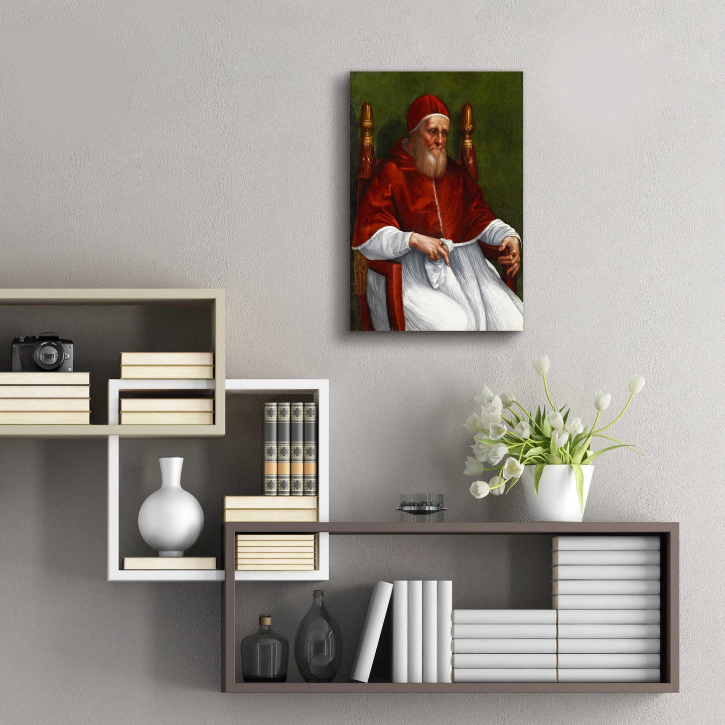 Epic Art 'Portrait of Pope Julius II' by Raphael, Acrylic Glass Wall Art,16x24
