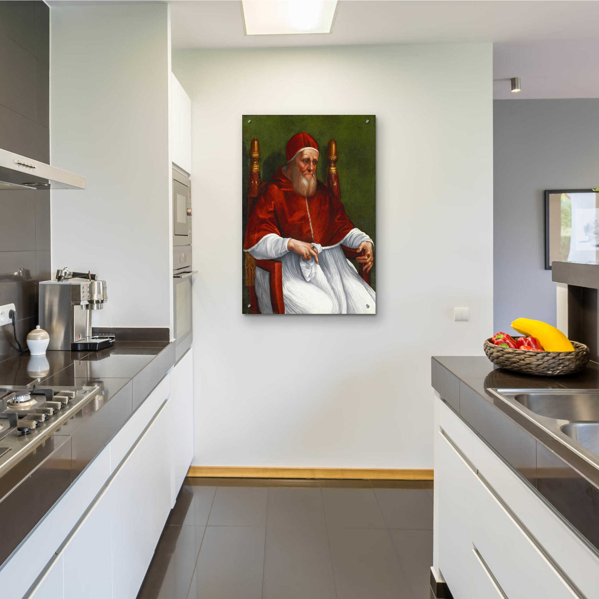 Epic Art 'Portrait of Pope Julius II' by Raphael, Acrylic Glass Wall Art,24x36