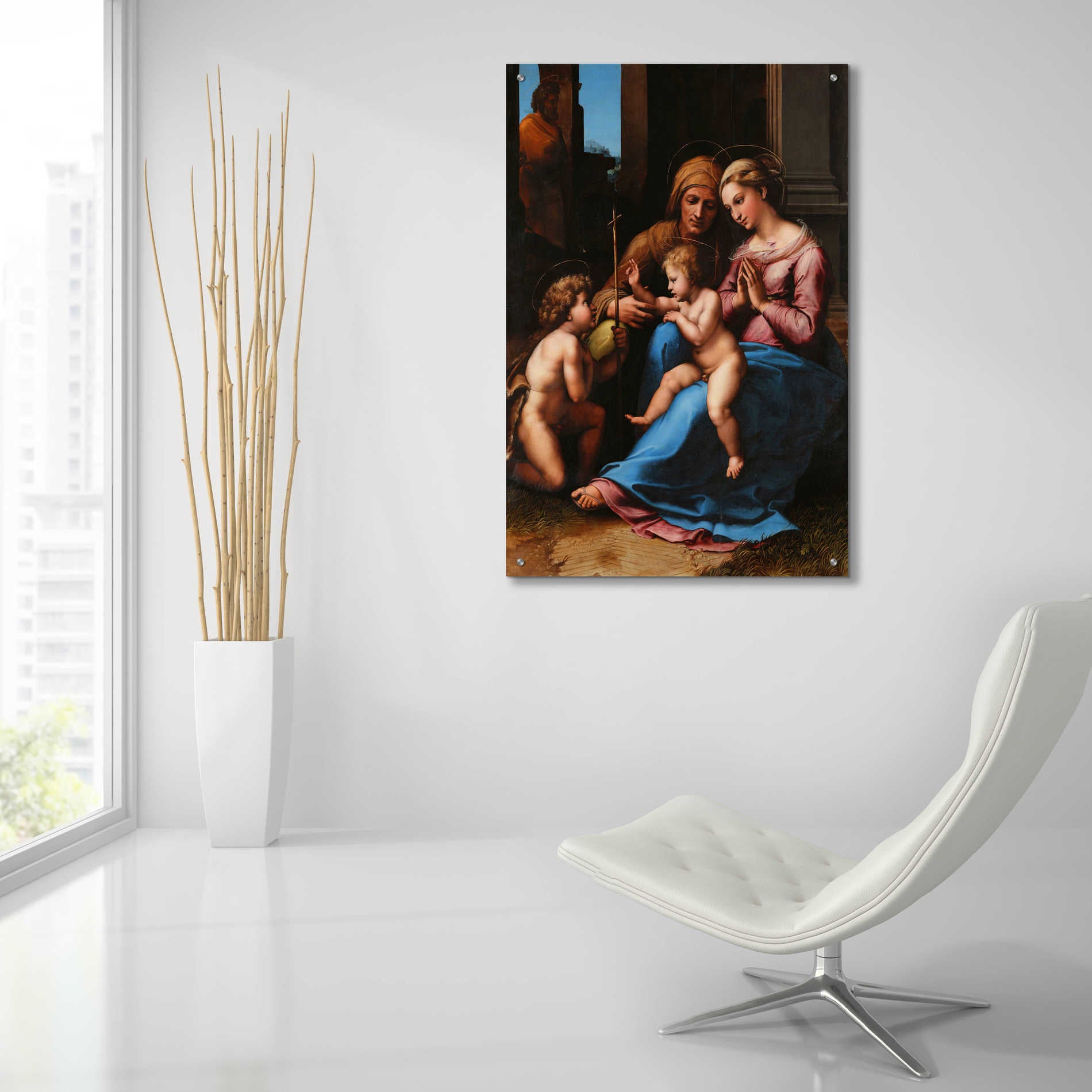 Epic Art 'Madonna of Divine Love' by Raphael, Acrylic Glass Wall Art,24x36