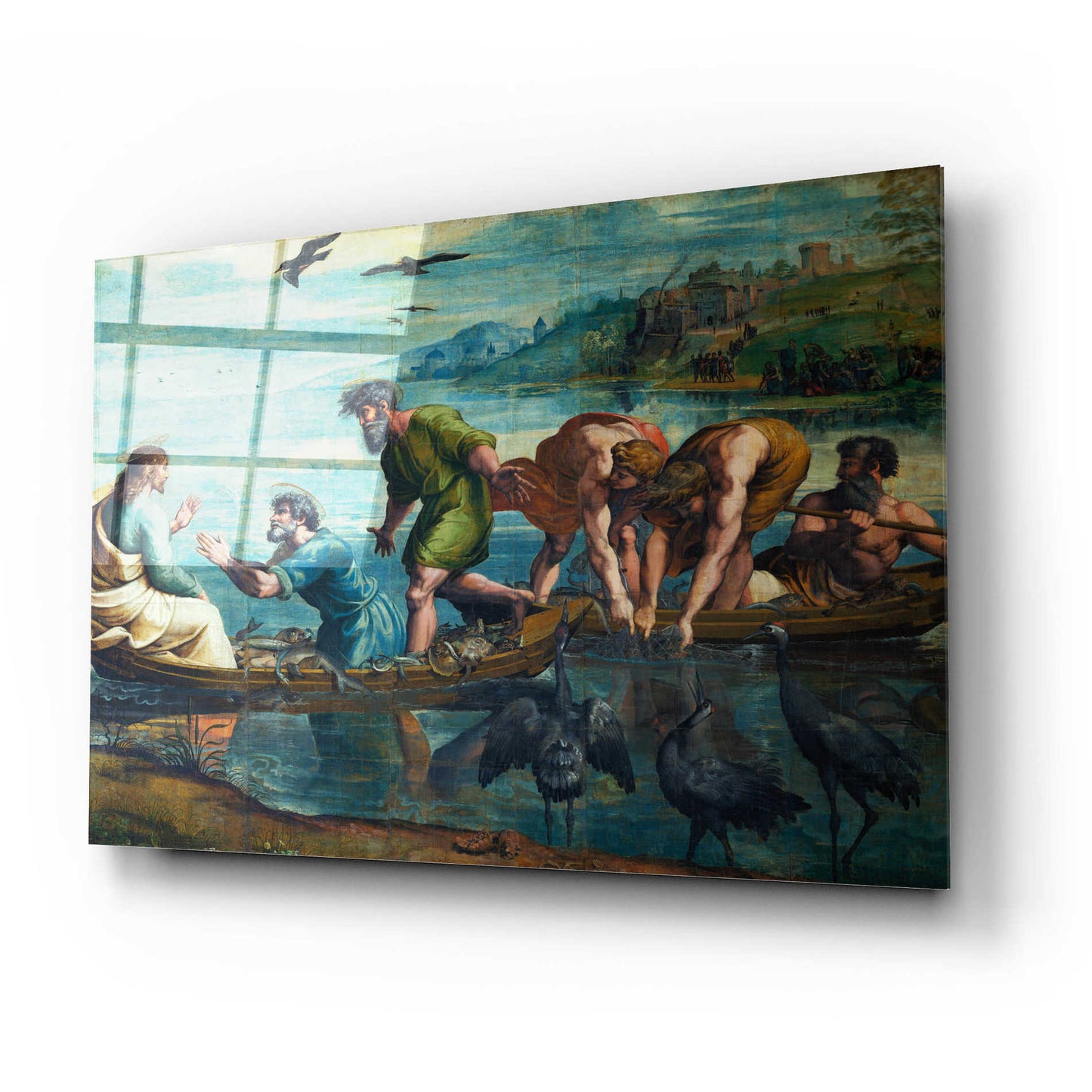 Epic Art 'The Miraculous Draught of Fishes' by Raphael, Acrylic Glass Wall Art,24x16