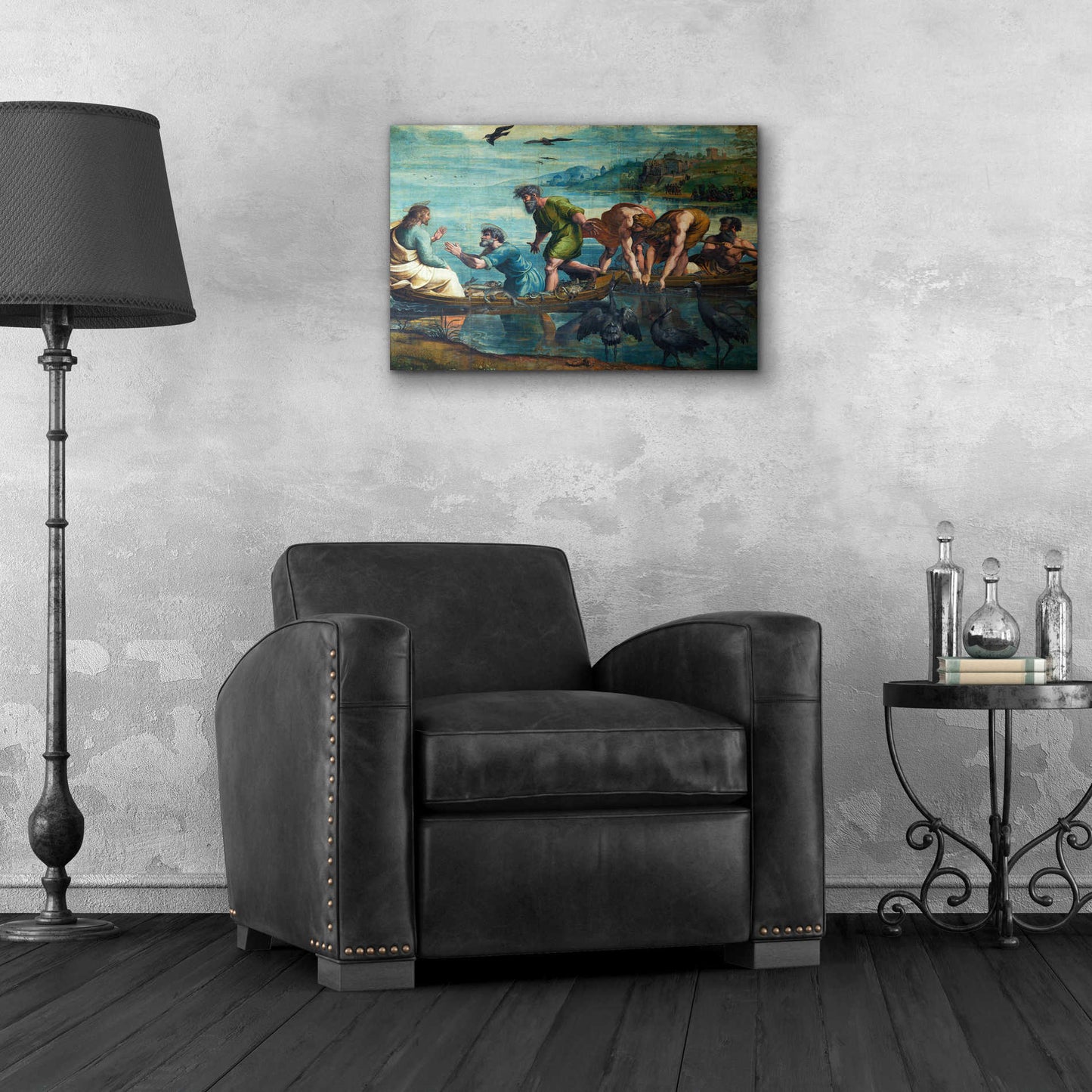 Epic Art 'The Miraculous Draught of Fishes' by Raphael, Acrylic Glass Wall Art,24x16