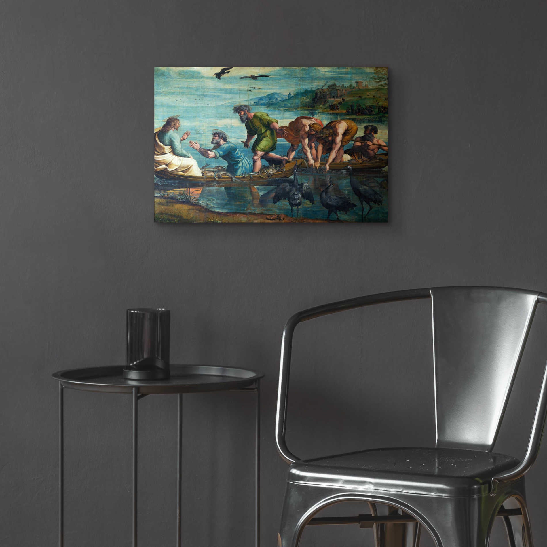 Epic Art 'The Miraculous Draught of Fishes' by Raphael, Acrylic Glass Wall Art,24x16