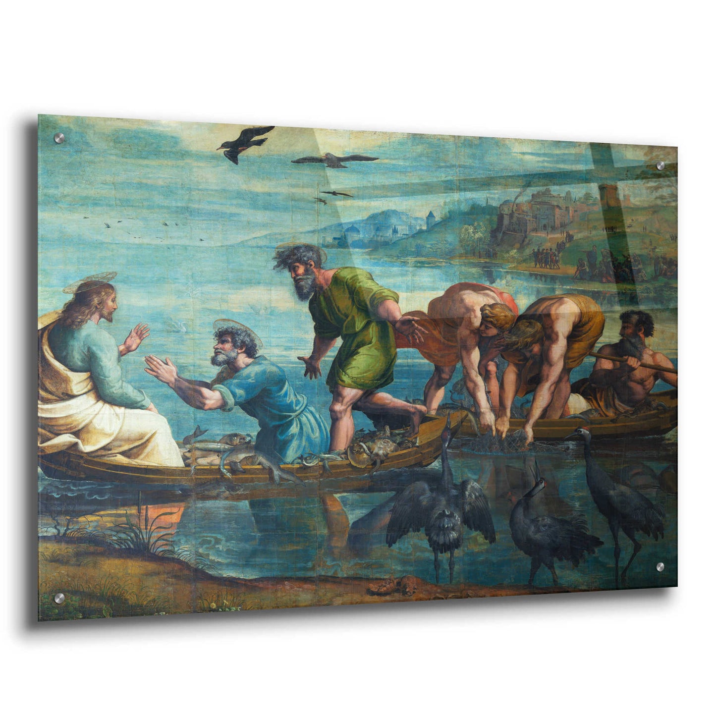 Epic Art 'The Miraculous Draught of Fishes' by Raphael, Acrylic Glass Wall Art,36x24