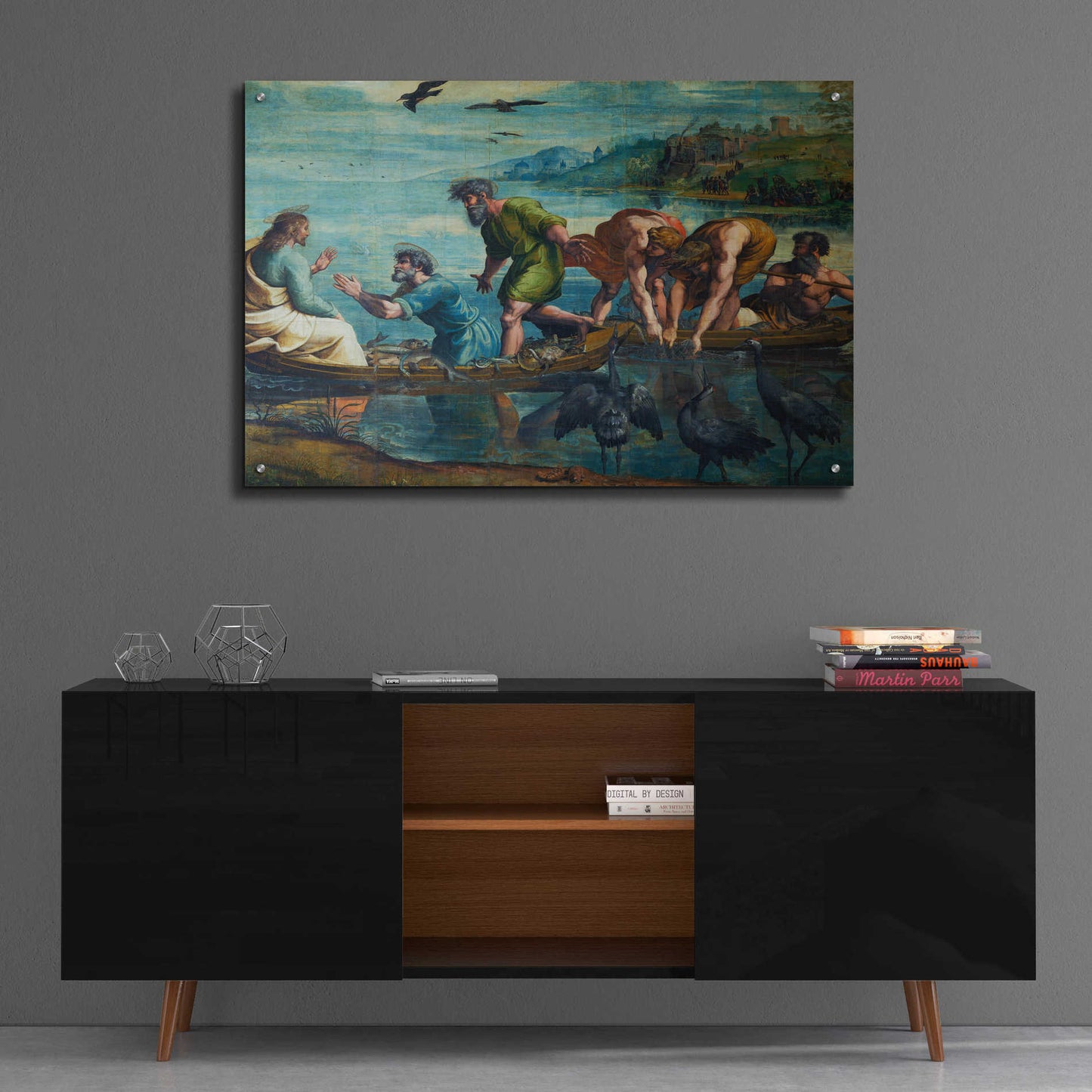 Epic Art 'The Miraculous Draught of Fishes' by Raphael, Acrylic Glass Wall Art,36x24