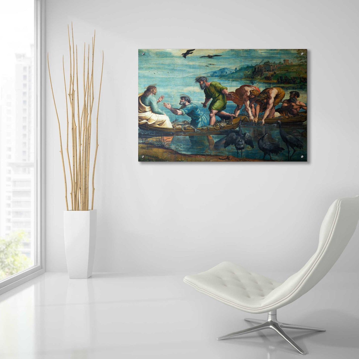 Epic Art 'The Miraculous Draught of Fishes' by Raphael, Acrylic Glass Wall Art,36x24