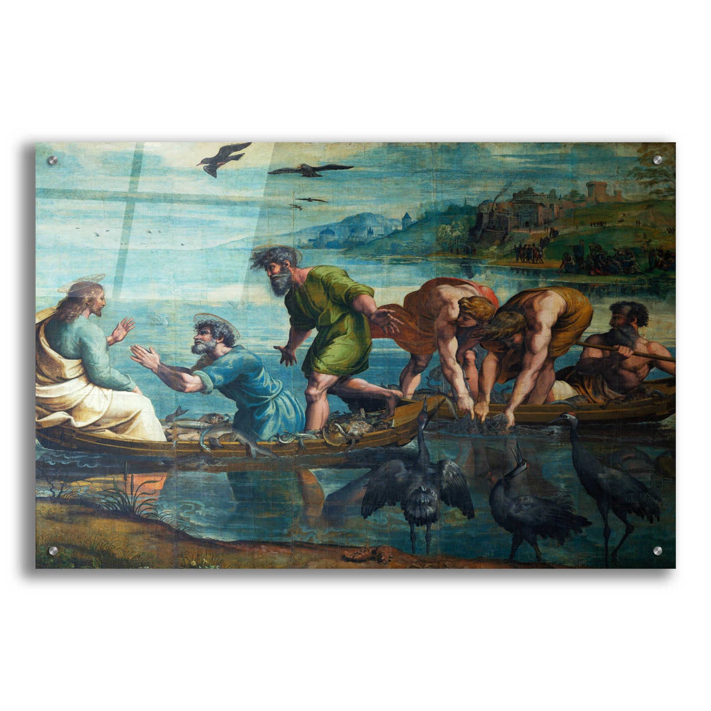 Epic Art 'The Miraculous Draught of Fishes' by Raphael, Acrylic Glass Wall Art,36x24