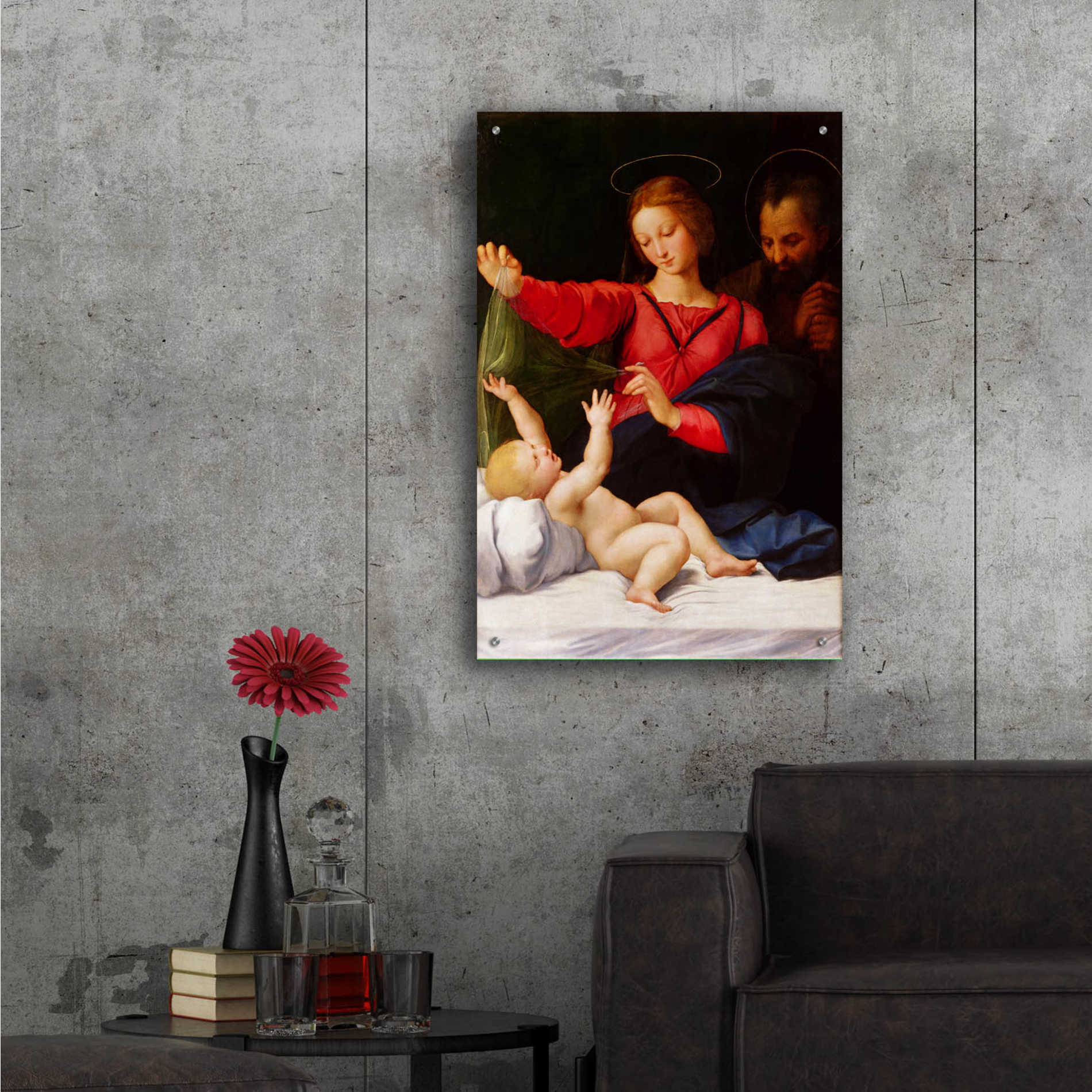 Epic Art 'Madonna of Loreto' by Raphael, Acrylic Glass Wall Art,24x36