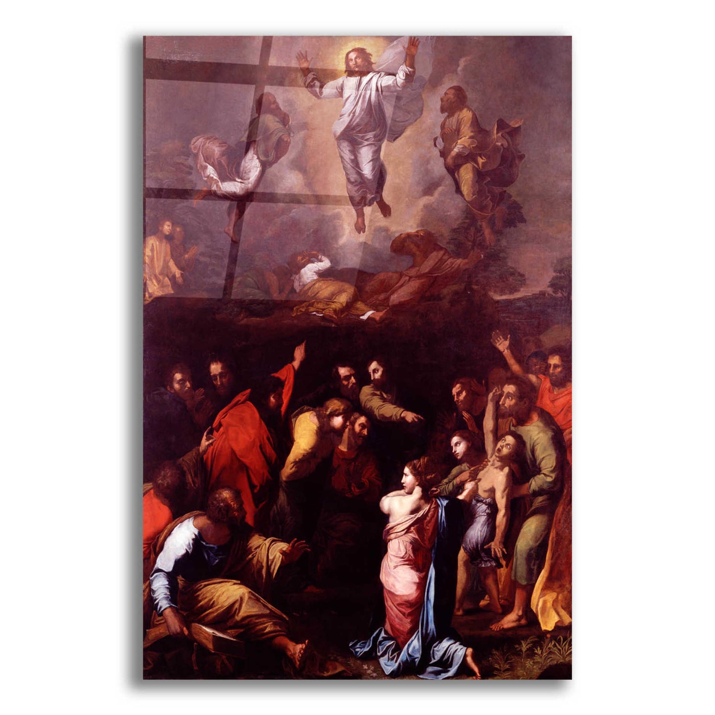 Epic Art 'The Transfiguration' by Raphael., Acrylic Glass Wall Art
