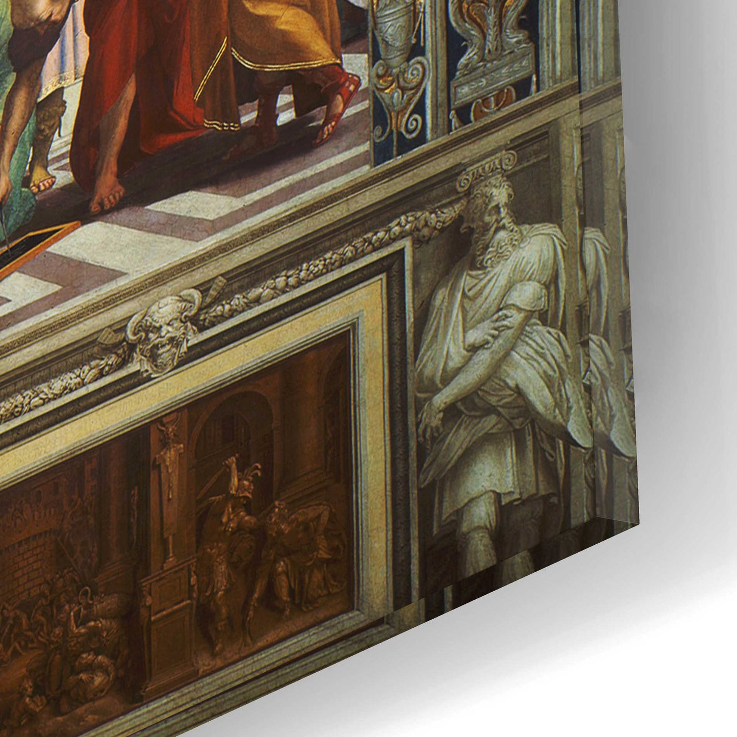 Epic Art 'The School of Athens' by Raphael, Acrylic Glass Wall Art,16x12