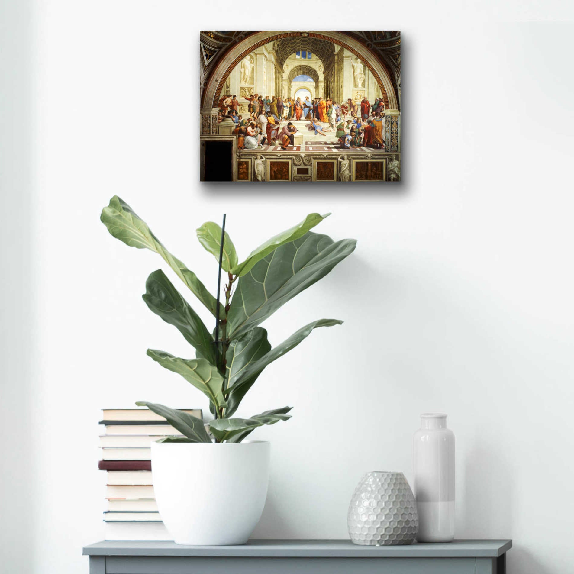 Epic Art 'The School of Athens' by Raphael, Acrylic Glass Wall Art,16x12