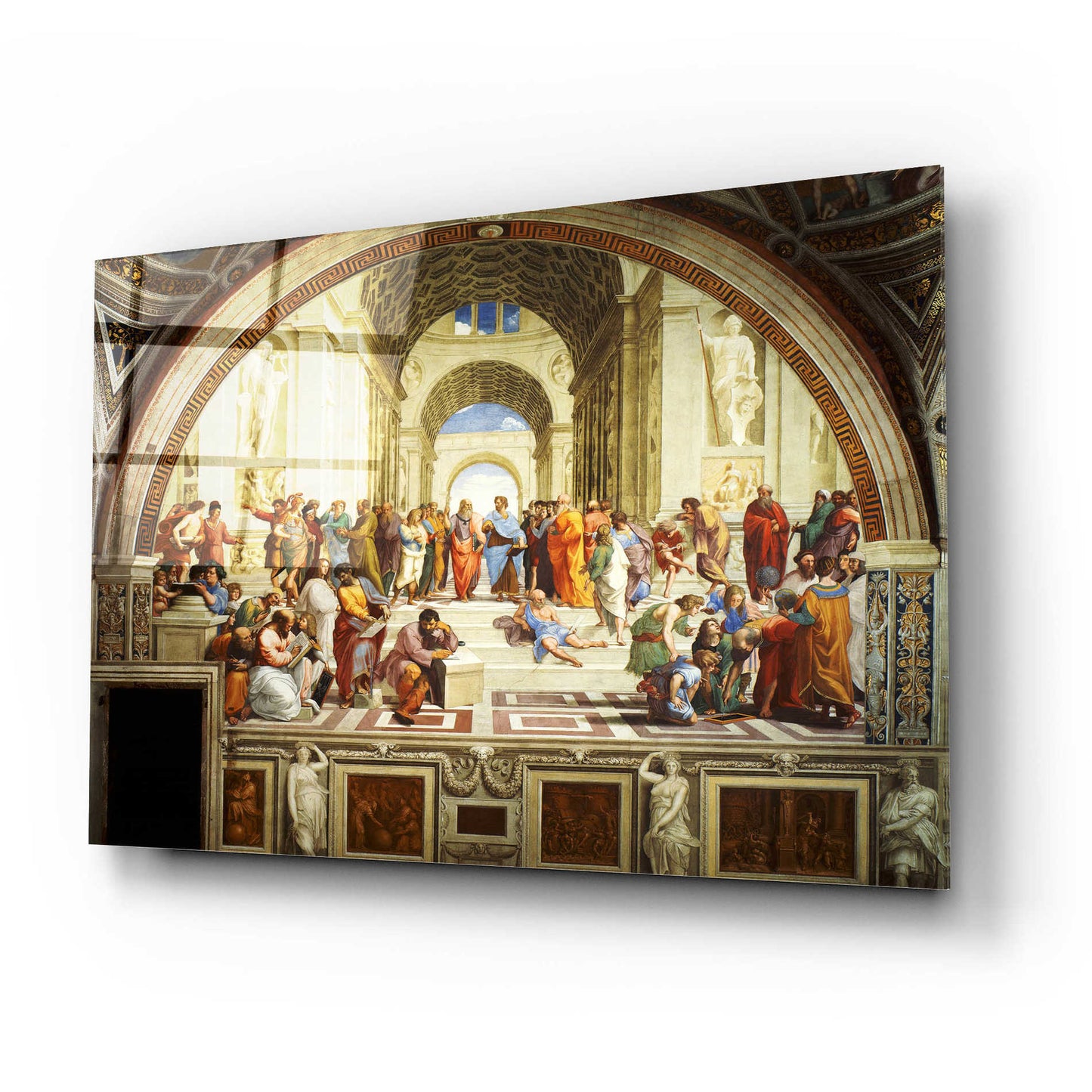 Epic Art 'The School of Athens' by Raphael, Acrylic Glass Wall Art,24x16