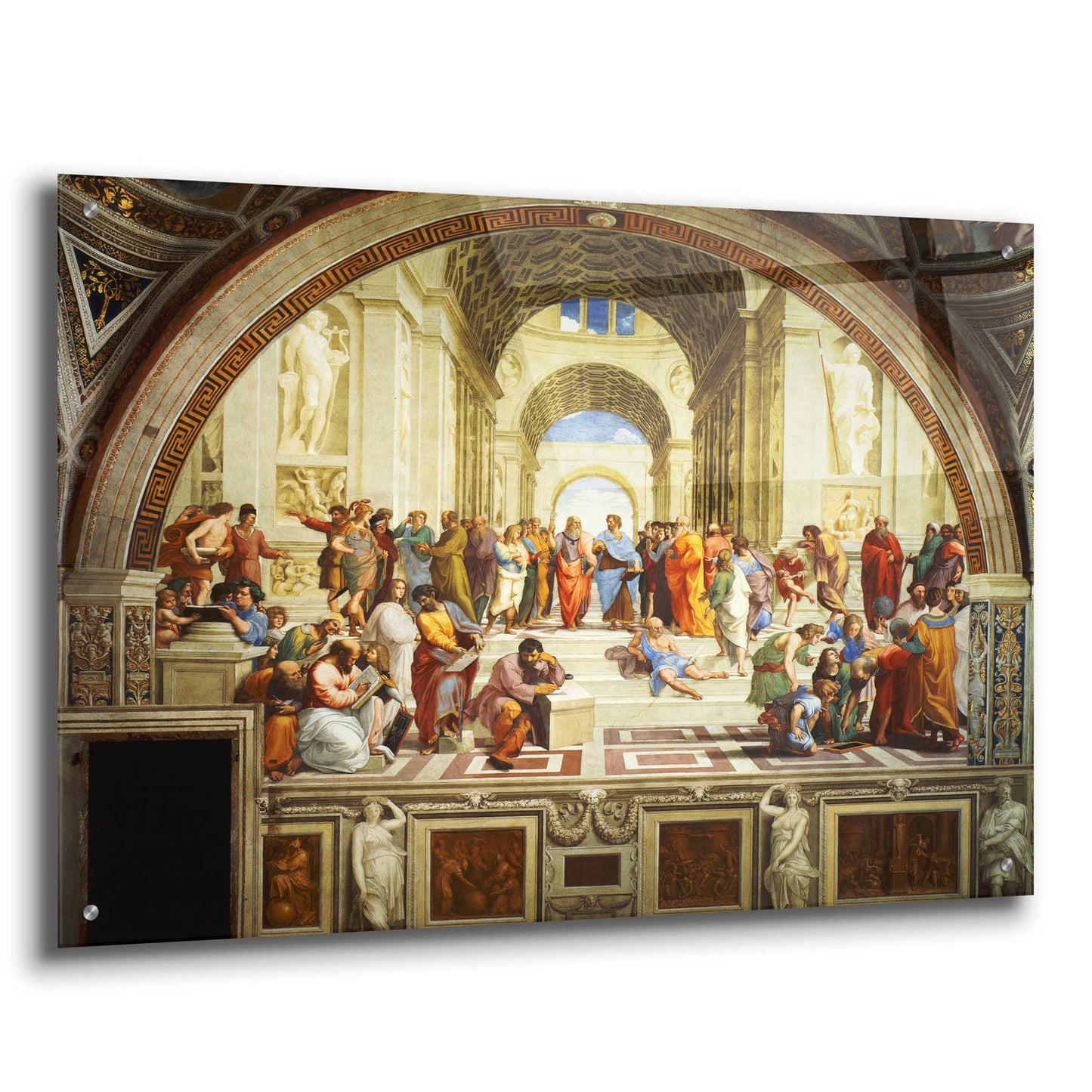 Epic Art 'The School of Athens' by Raphael, Acrylic Glass Wall Art,36x24