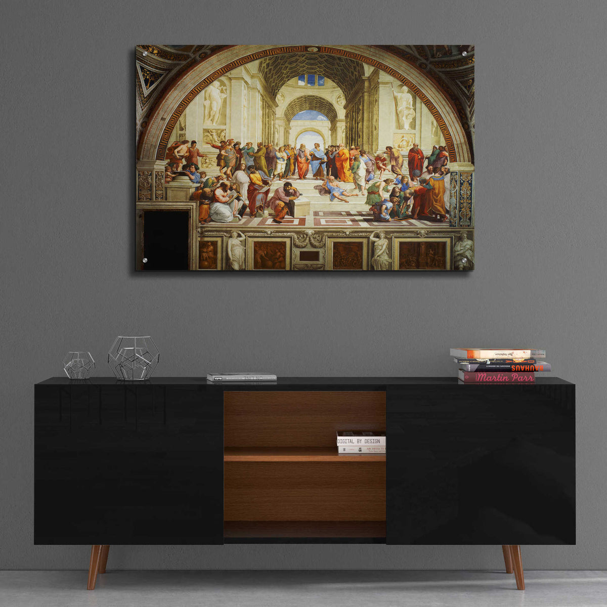 Epic Art 'The School of Athens' by Raphael, Acrylic Glass Wall Art,36x24