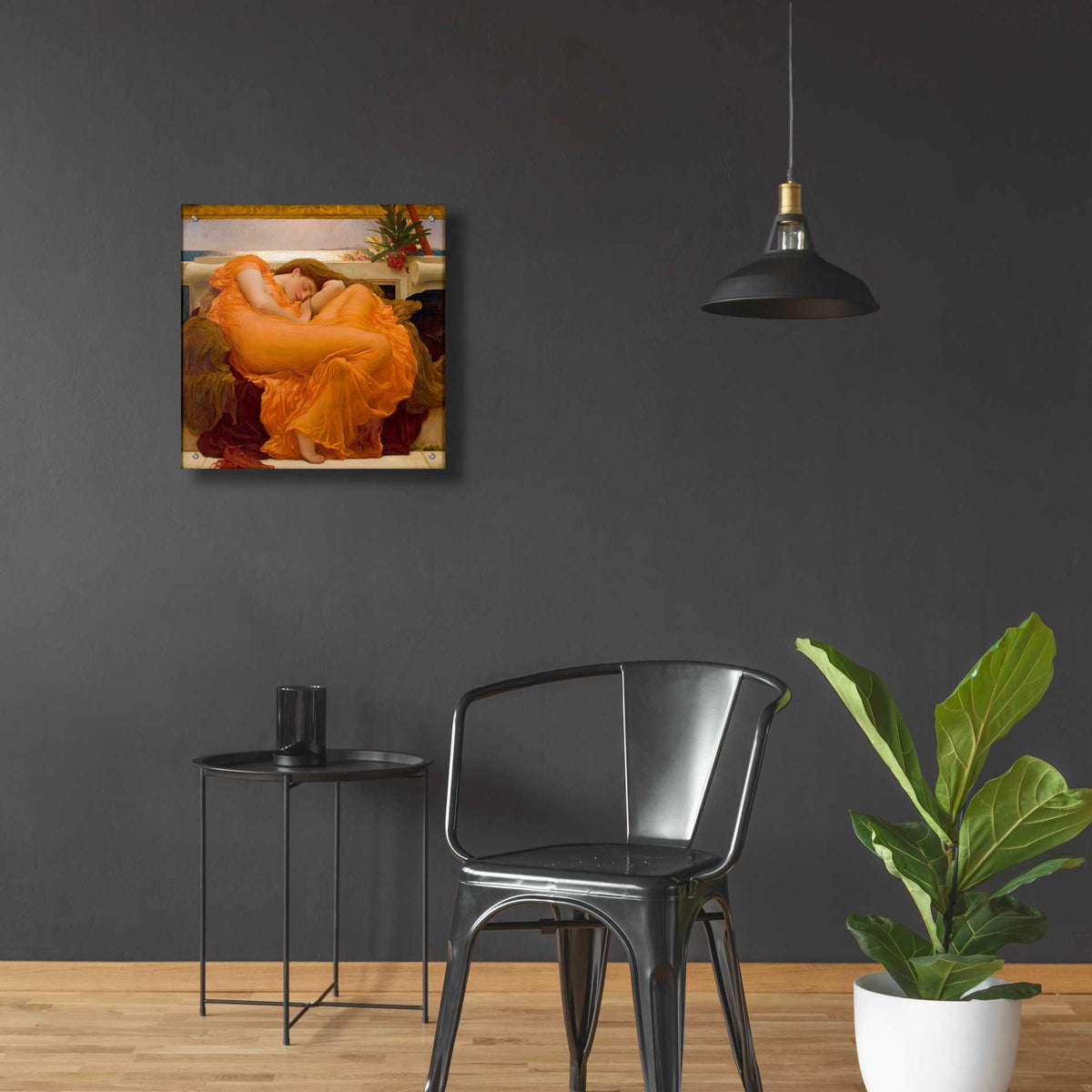 Epic Art 'Flaming June' by Sir Frederick Leighton, Acrylic Glass Wall Art,24x24